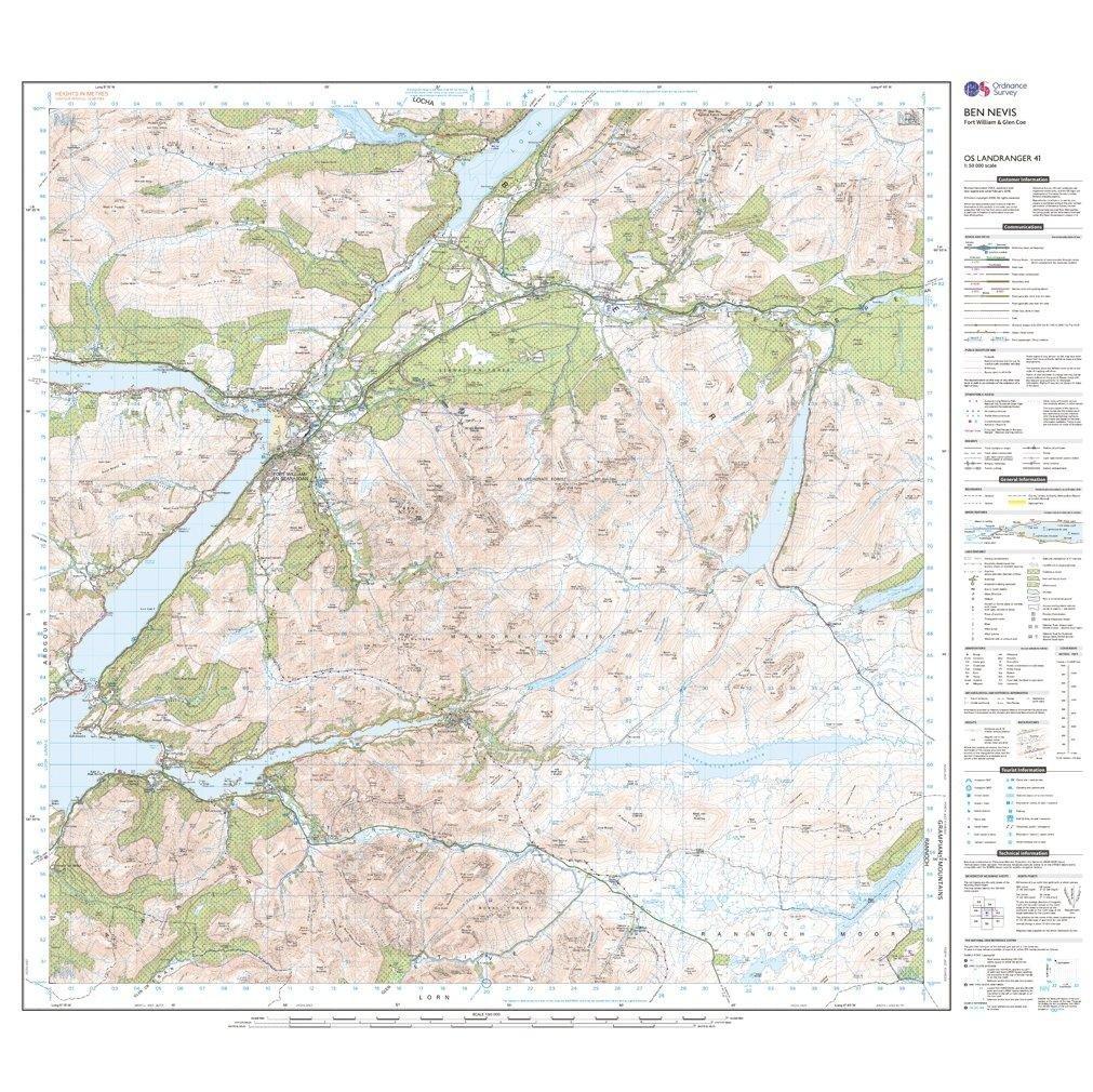 Landranger 41 Ben Nevis, Fort William & Glen Coe Map With Digital Version - Image 3