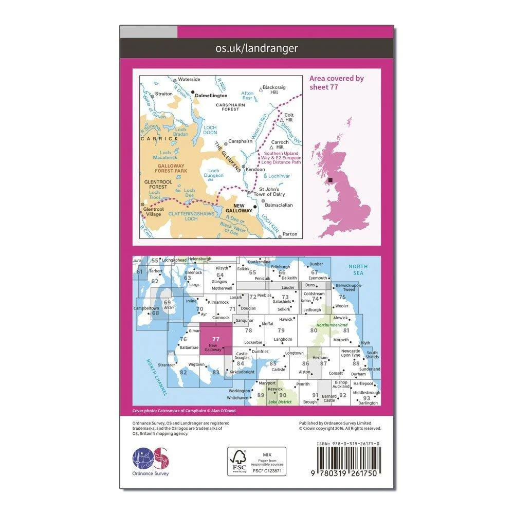 Landranger 77 Dalmellington & New Galloway, Galloway Forest Park Map With Digital Version - Image 2