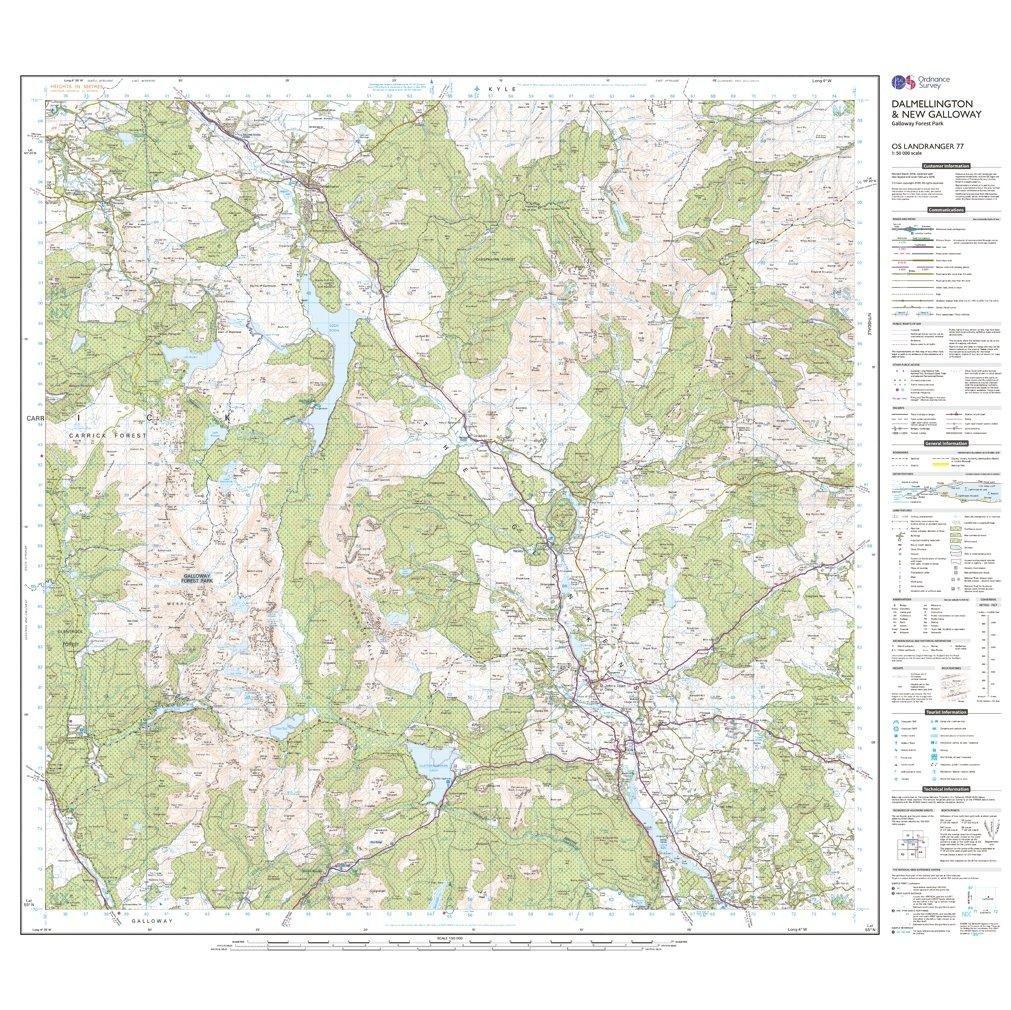 Landranger 77 Dalmellington & New Galloway, Galloway Forest Park Map With Digital Version - Image 3