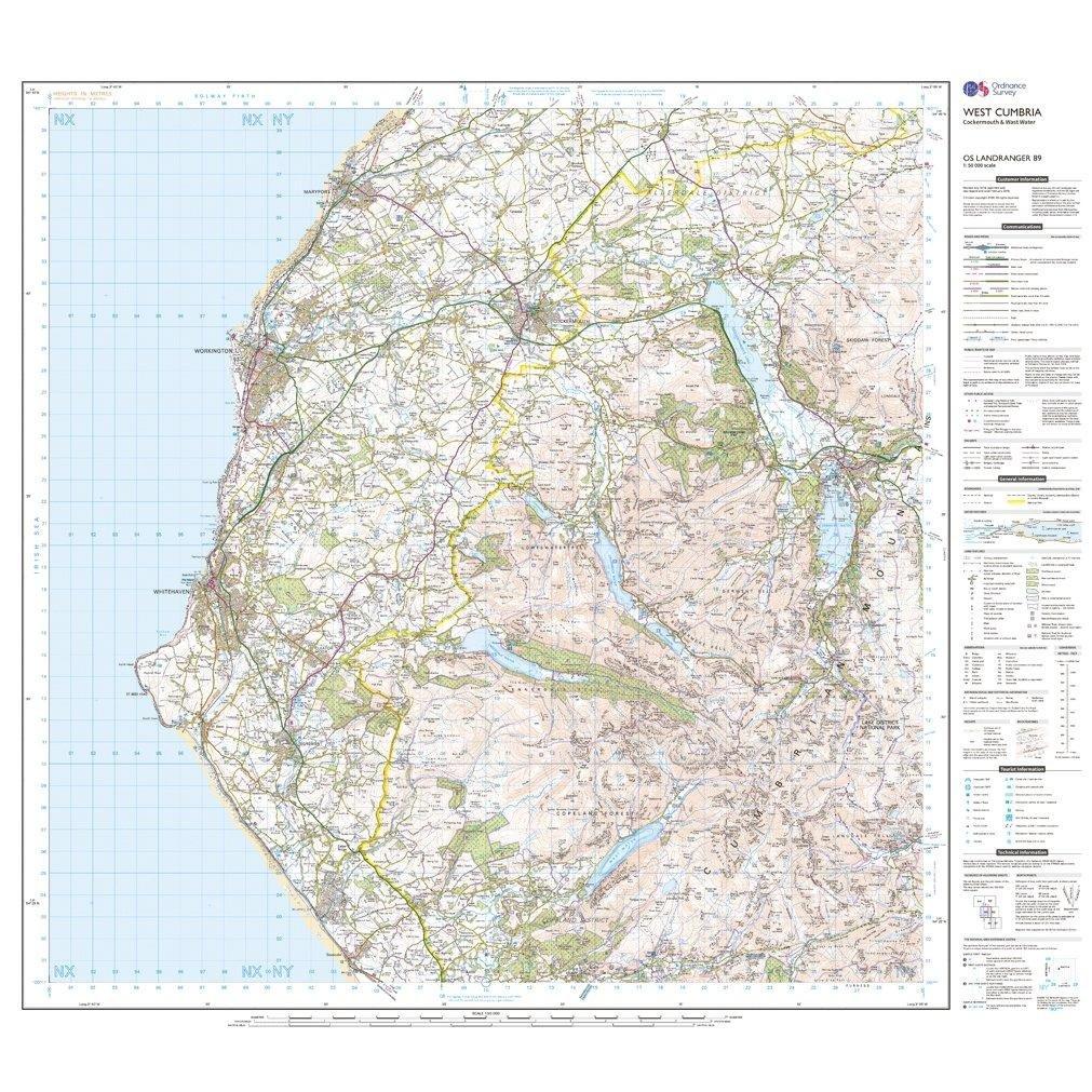 Landranger 89 West Cumbria, Cockermouth & Wast Water Map With Digital Version - Image 3