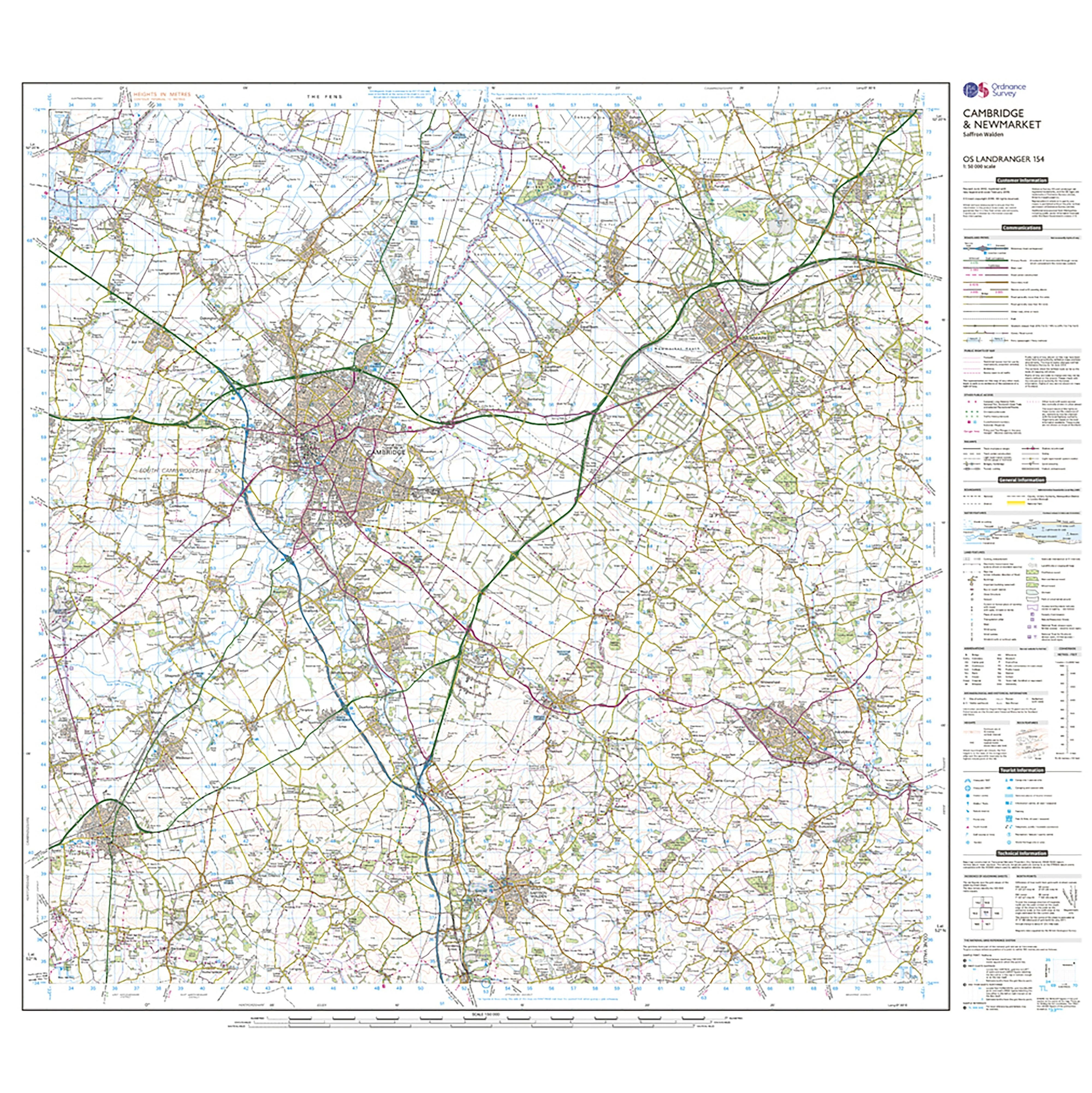 Landranger Active 154 Cambridge, Newmarket & Saffron Walden Map With Digital Version - Image 3