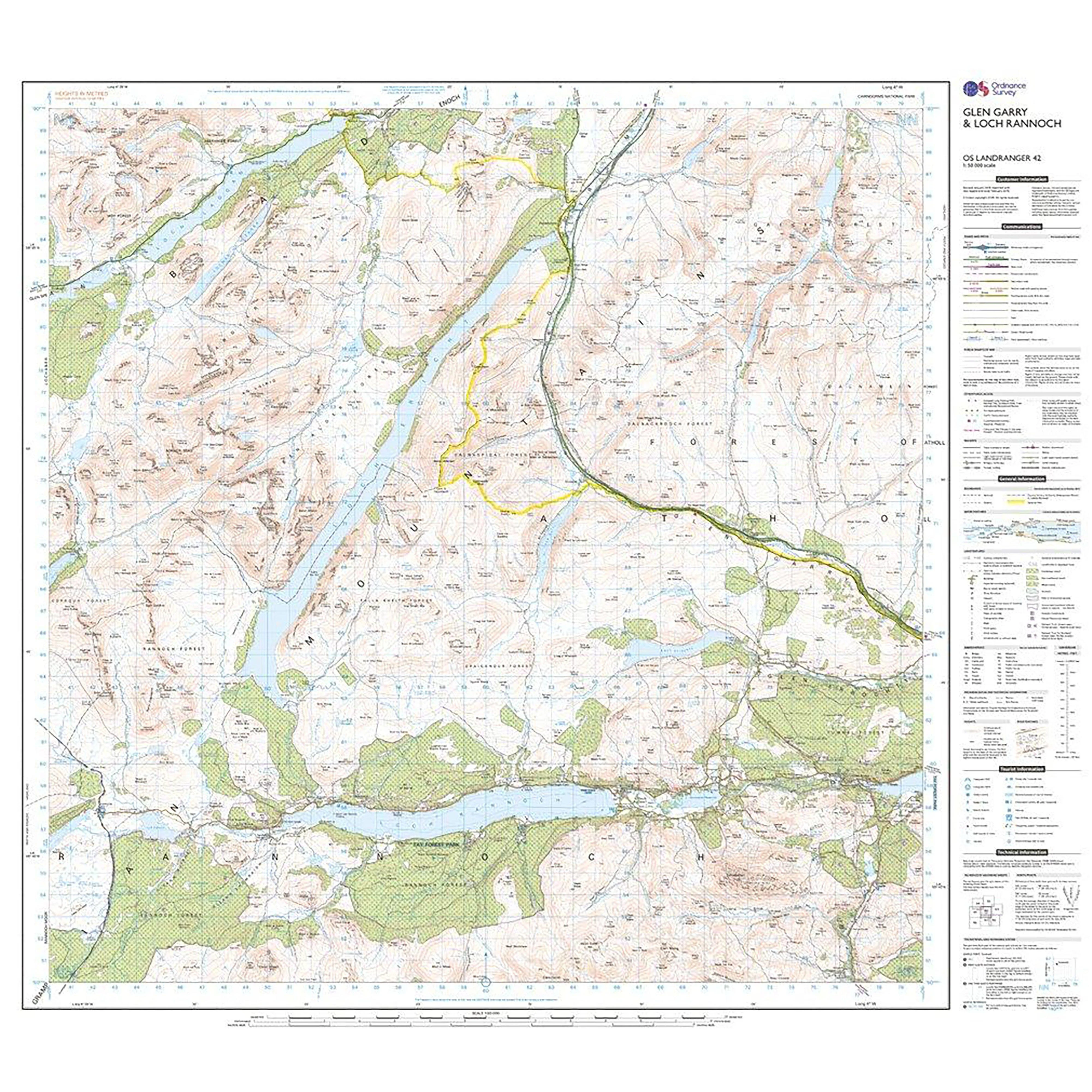 Landranger Active 42 Glen Garry & Loch Rannoch Map With Digital Version - Image 3
