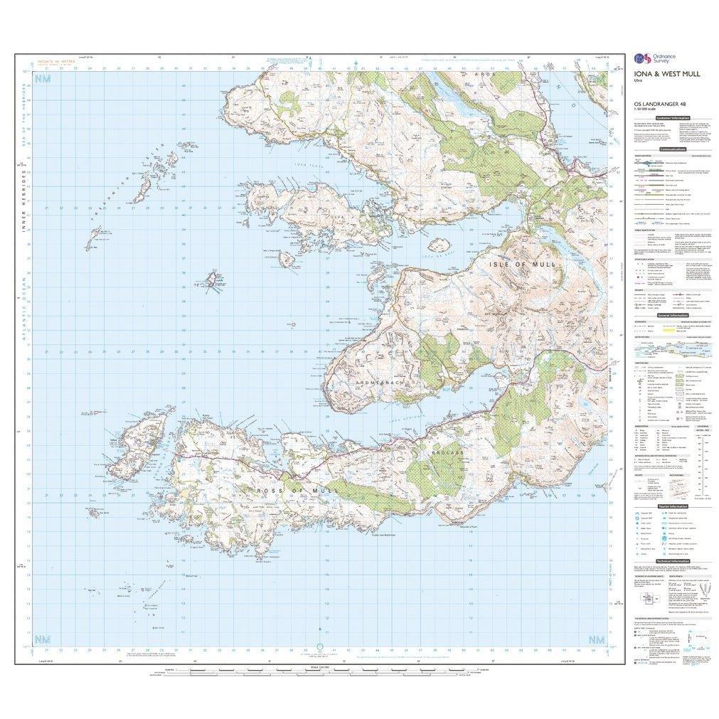 Landranger Active 48 Iona & West Mull, Ulva Map With Digital Version - Image 3