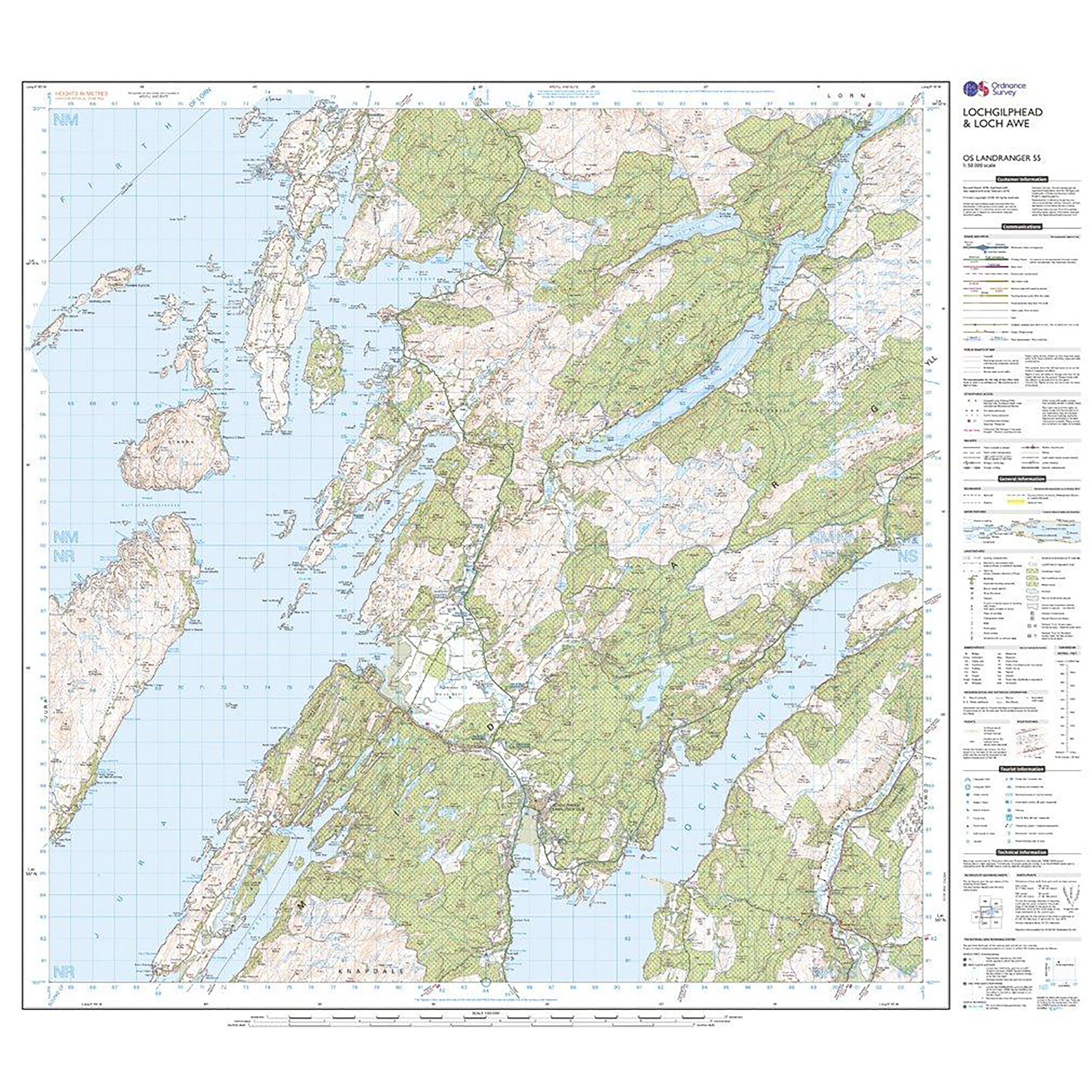 Landranger Active 55 Lochgilphead & Loch Awe Map With Digital Version - Image 3