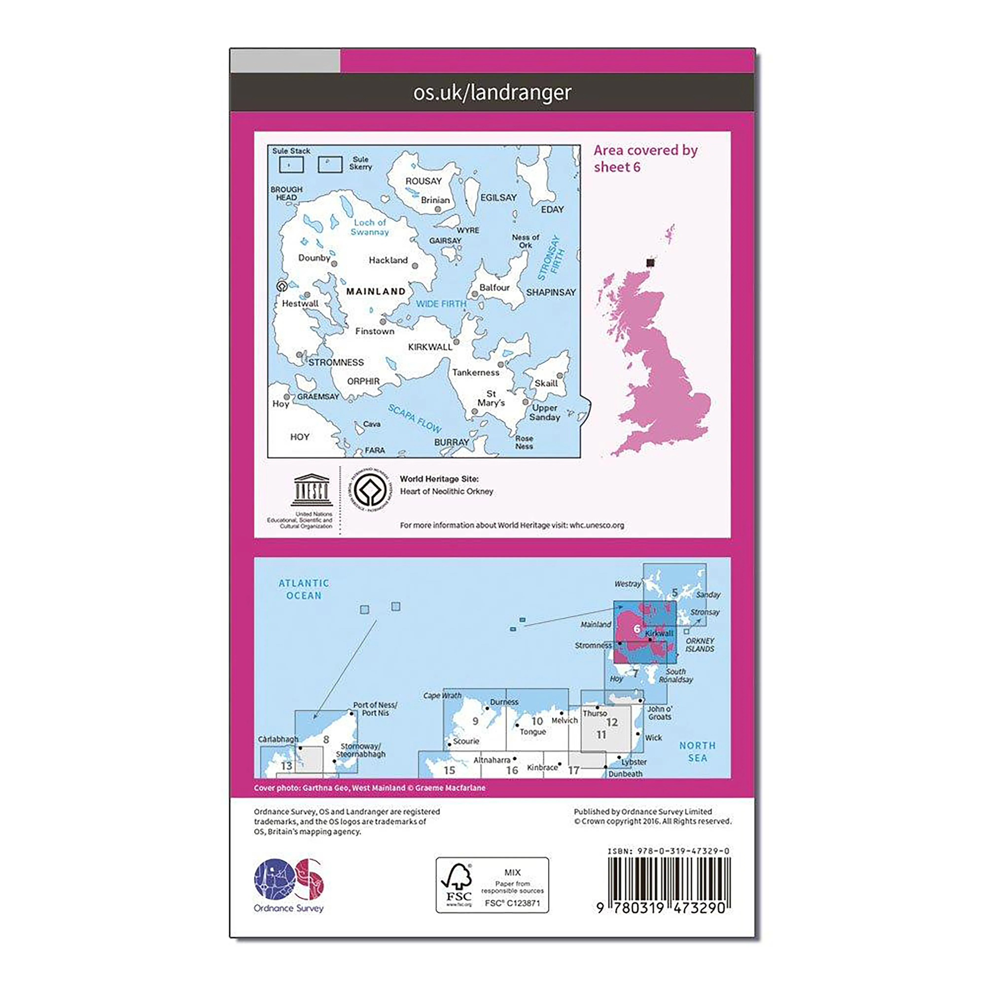 Landranger Active 6 Orkney  Mainland Map With Digital Version - Image 2