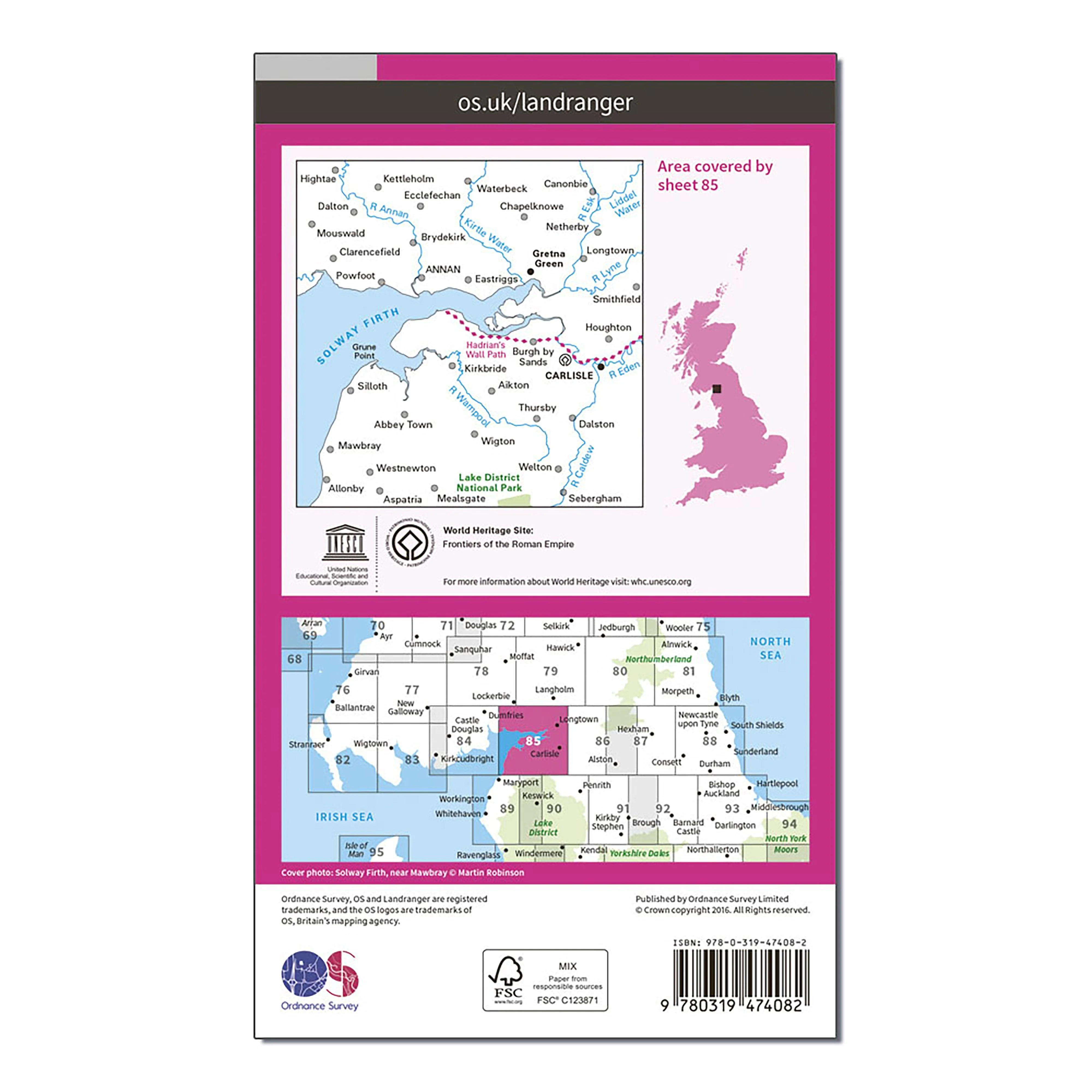 Landranger Active 85 Carlisle & Solway Firth, Gretna Green Map With Digital Version - Image 2