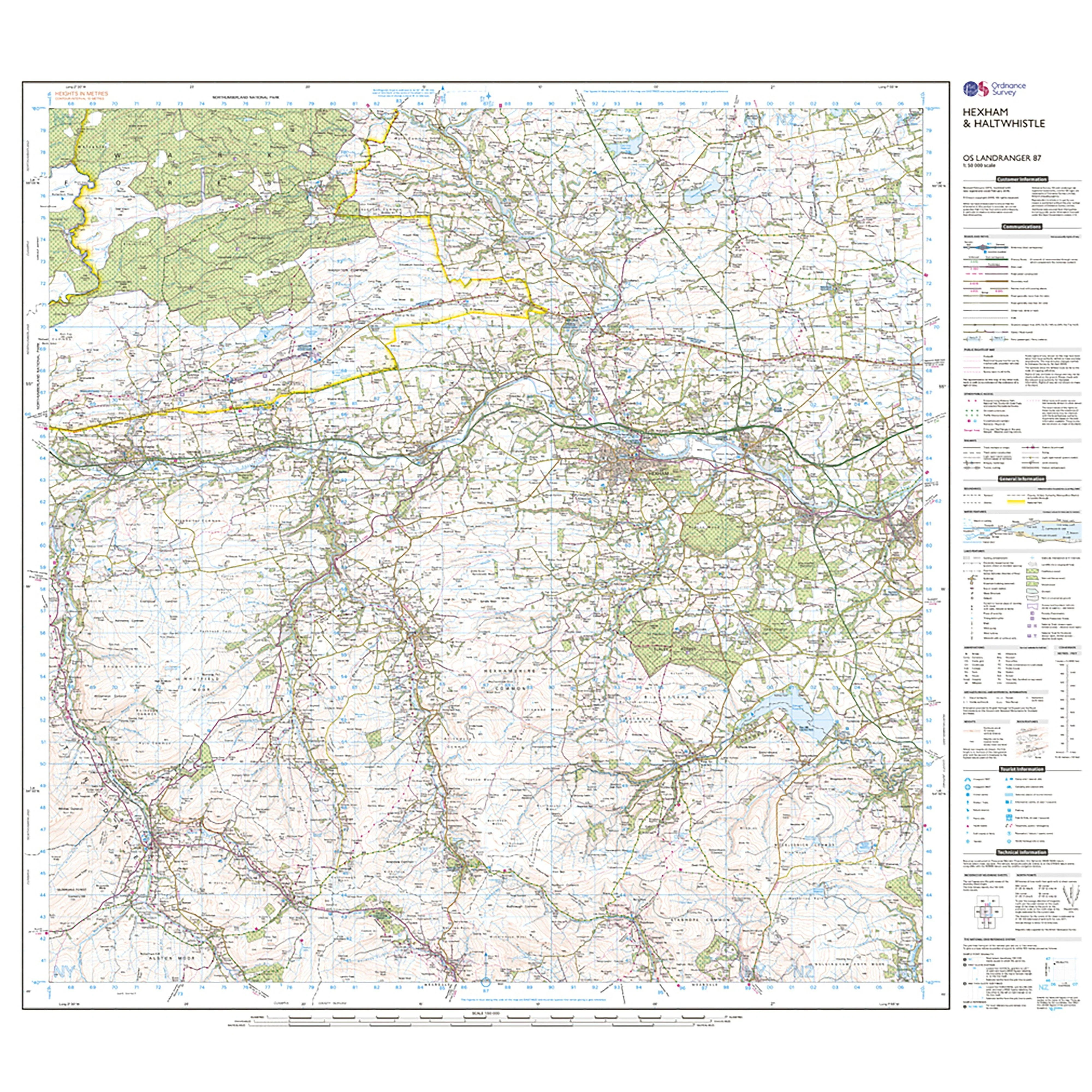 Landranger Active 87 Hexham & Haltwhistle Map With Digital Version - Image 3