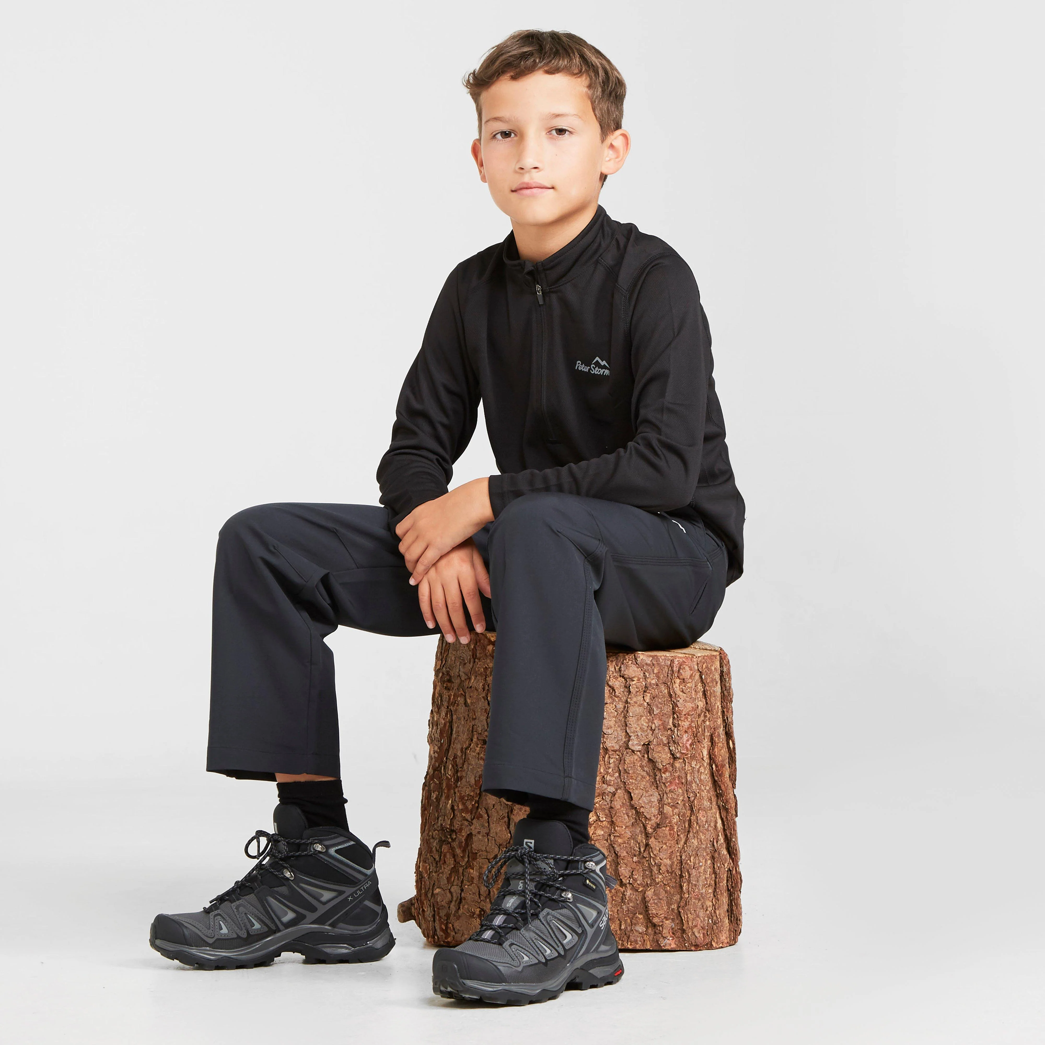 Kids' Balance Long Sleeve Baselayer Zip Tee - Image 3