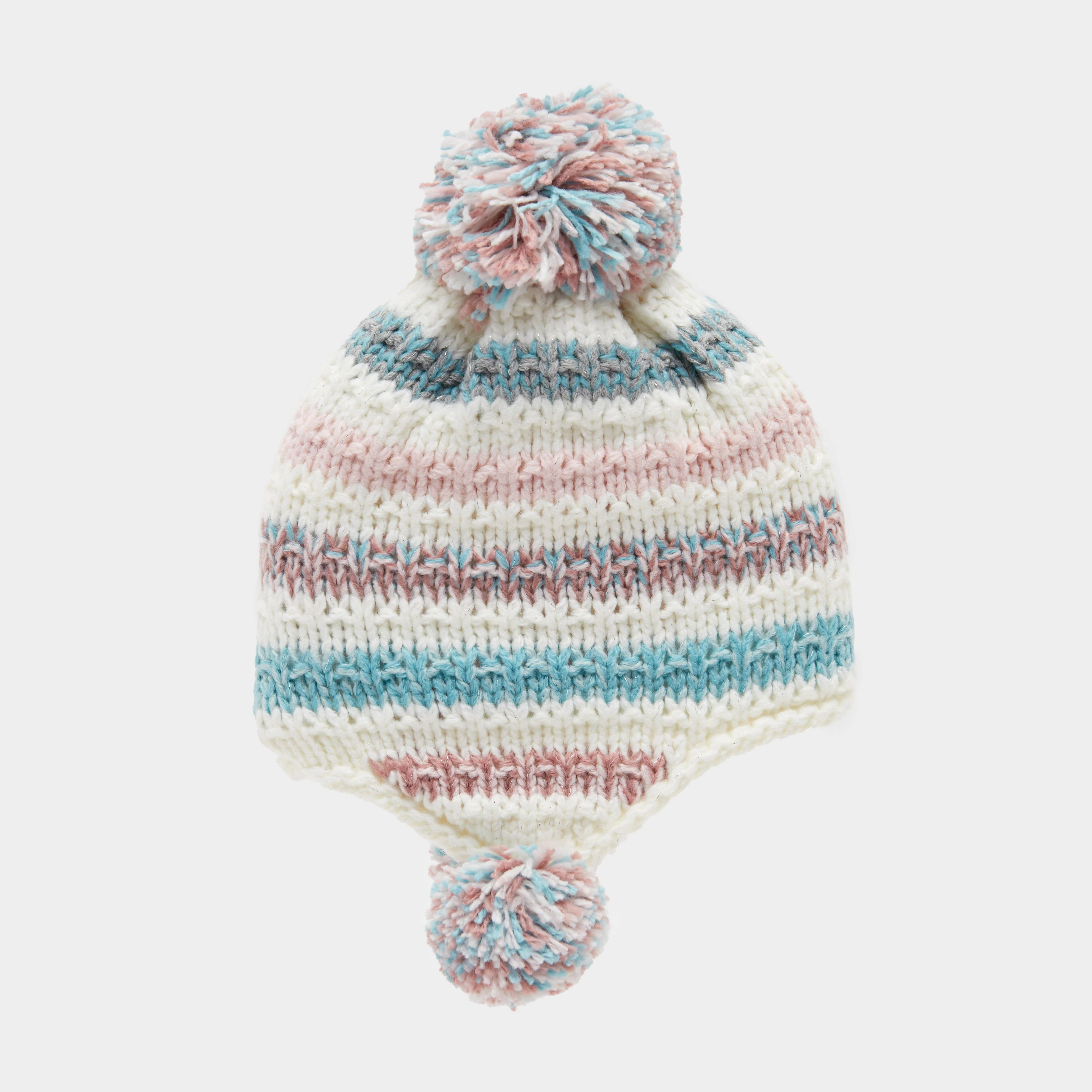 Kids Knitted Pom Hat Multi - Image 2
