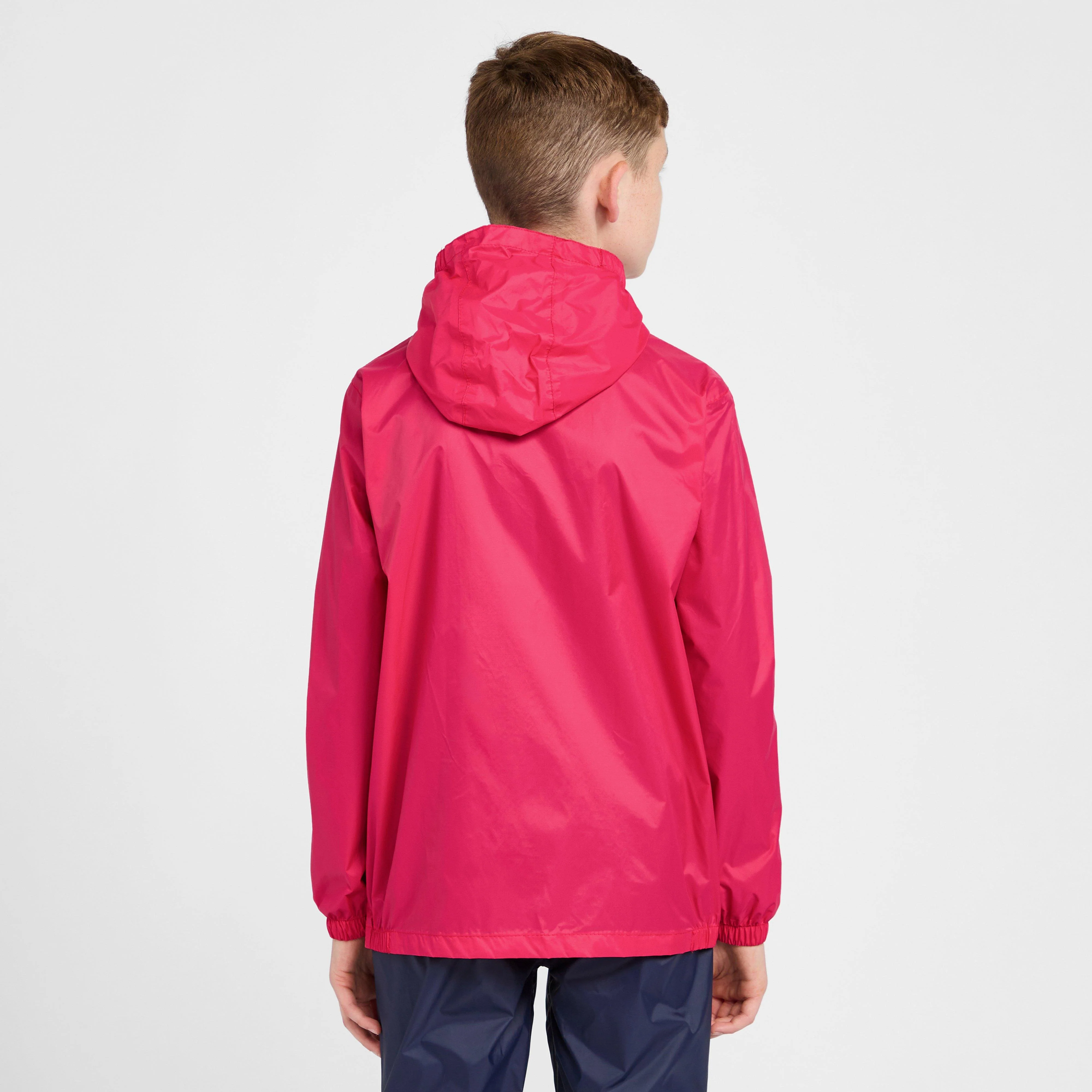 Kids Packable Waterproof Jacket Pink - Image 2