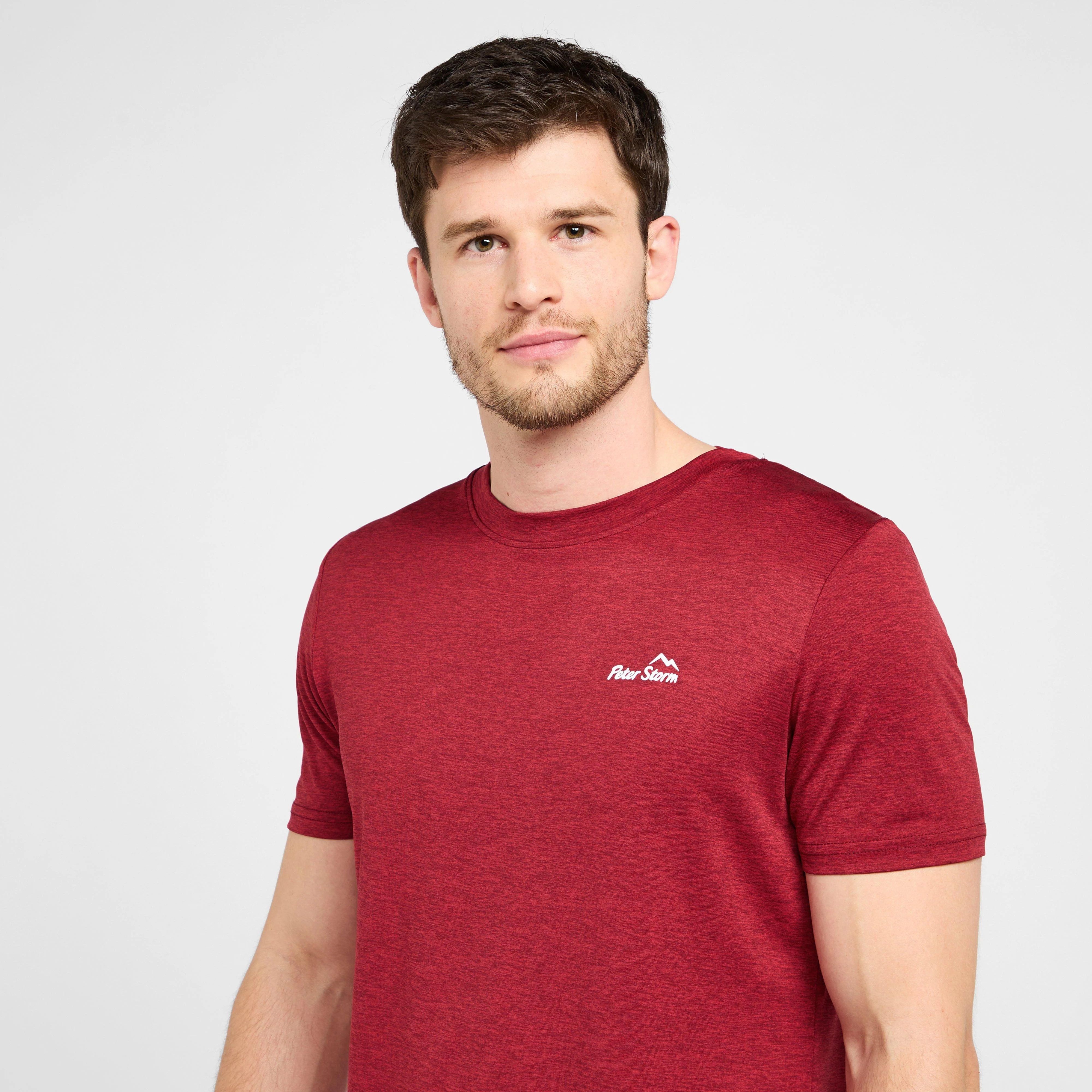 Mens Active Short Sleeve T-Shirt Red - Image 4