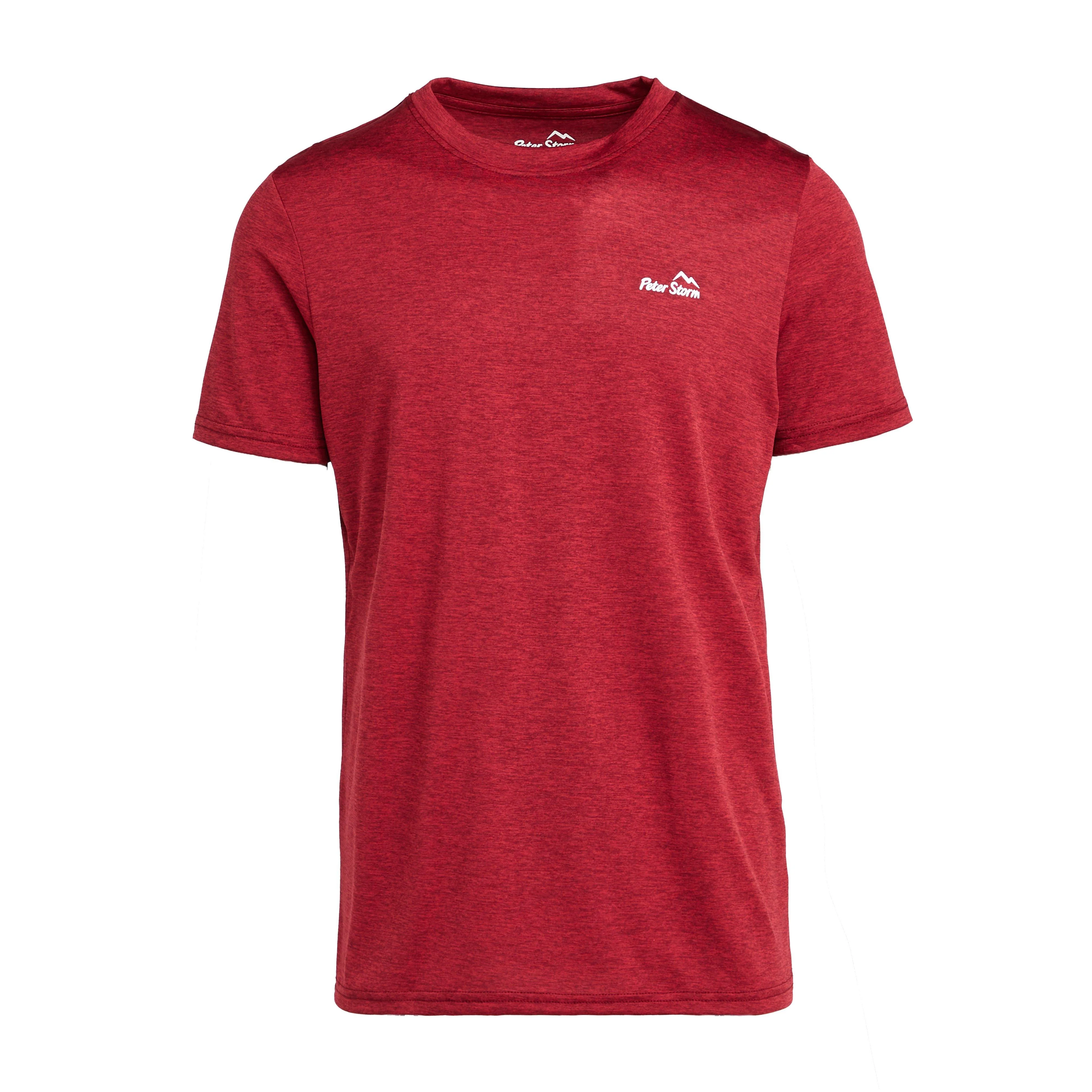 Mens Active Short Sleeve T-Shirt Red - Image 5