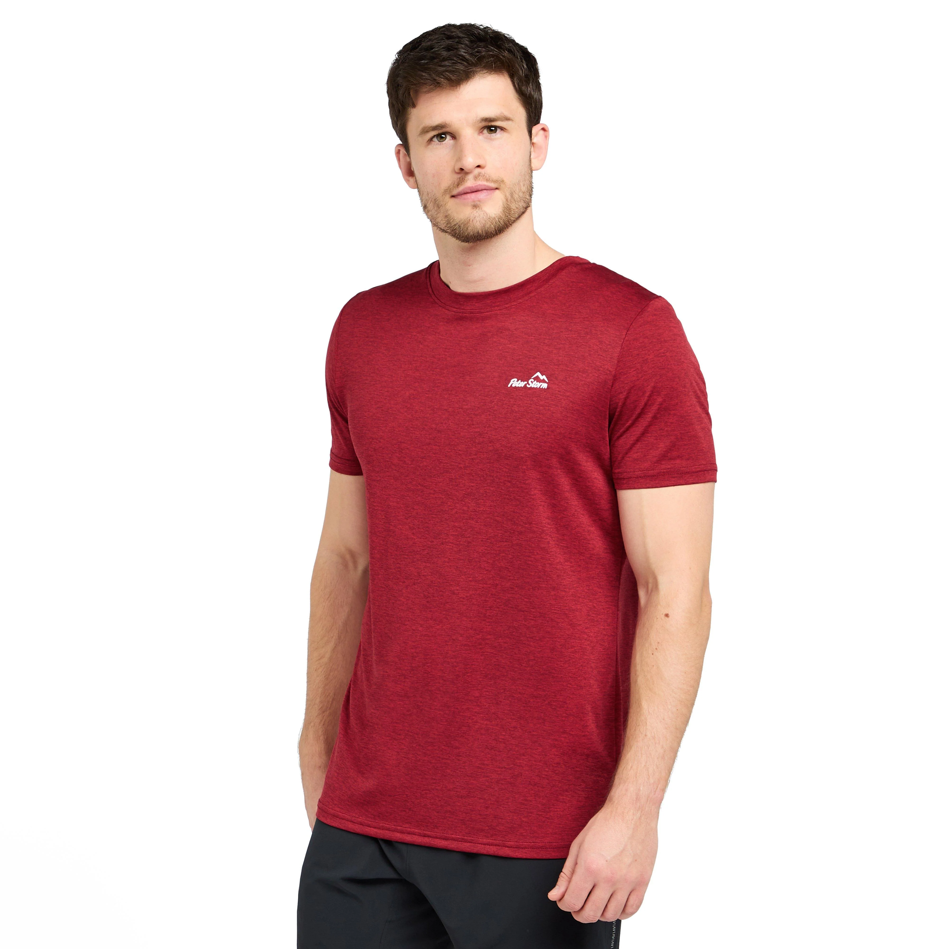 Mens Active Short Sleeve T-Shirt Red - Image 6