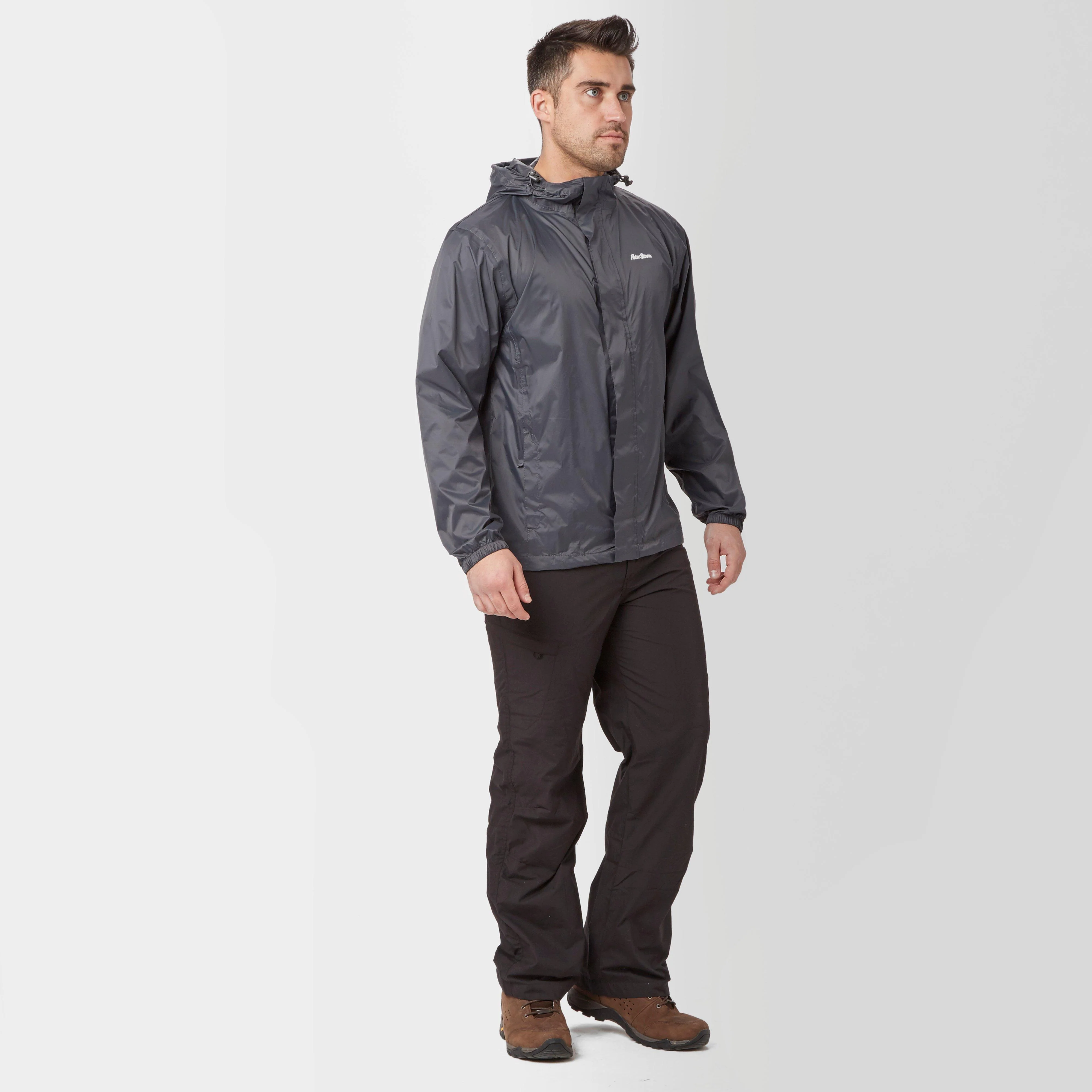 Mens Packable Jacket Grey - Image 3
