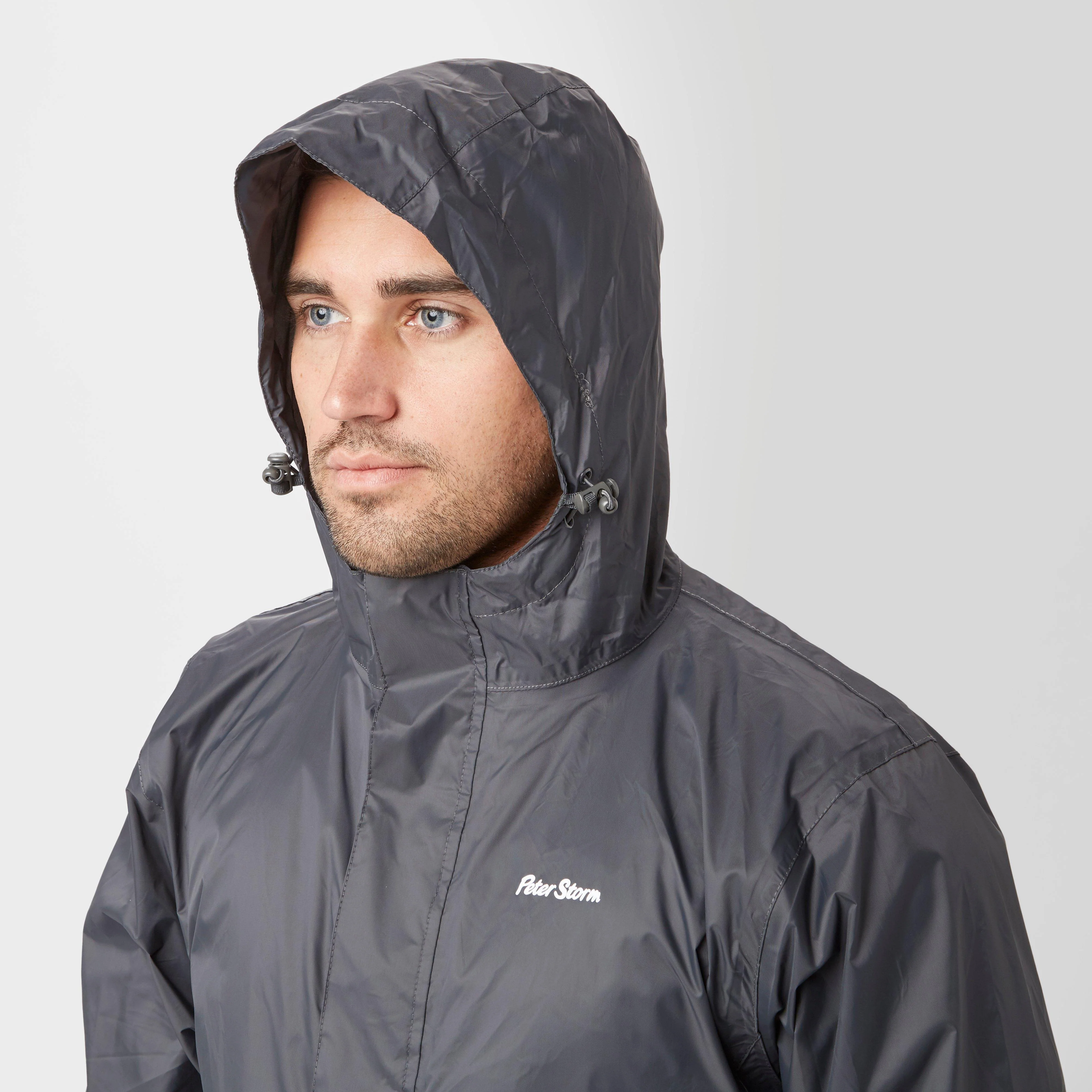 Mens Packable Jacket Grey - Image 5