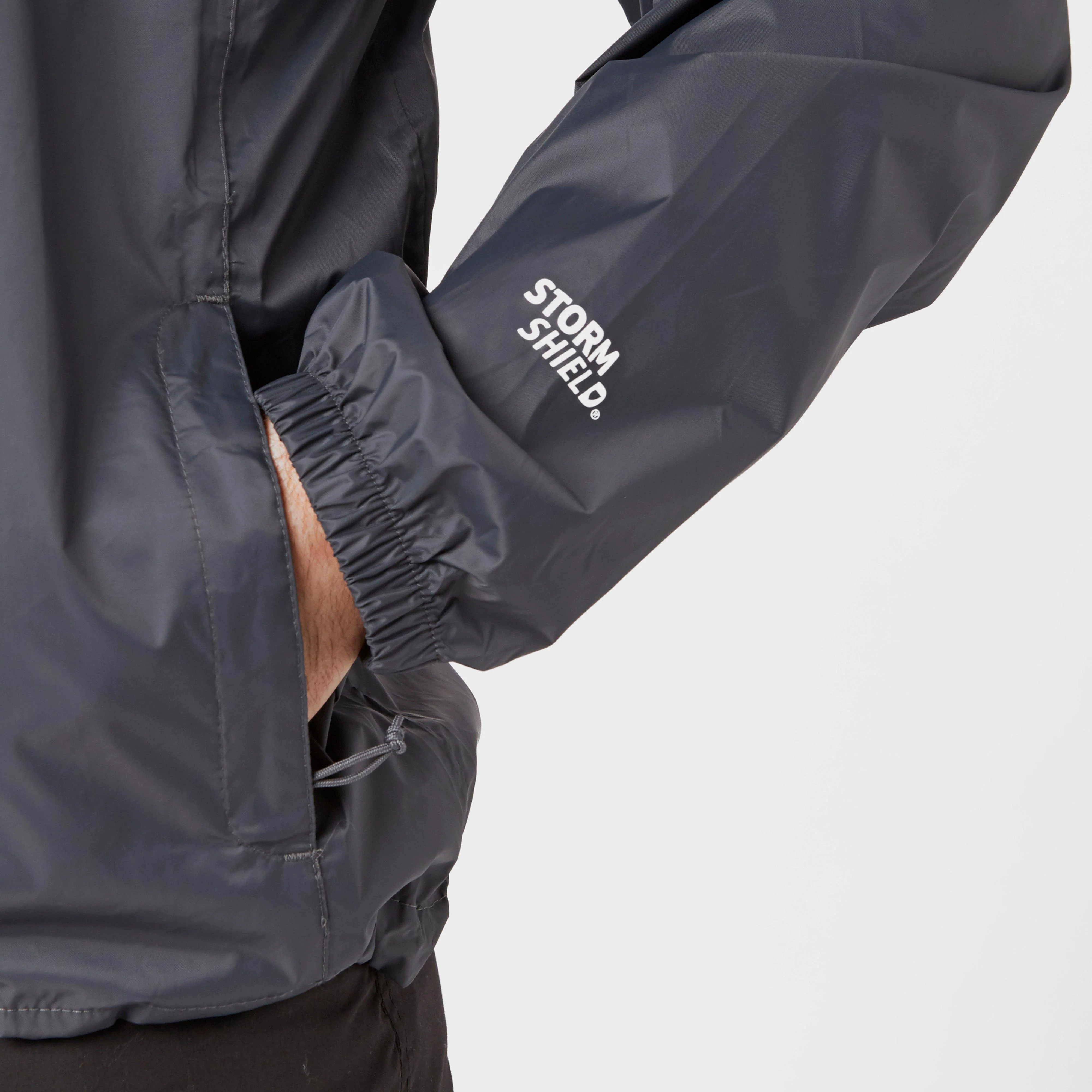 Mens Packable Jacket Grey - Image 7