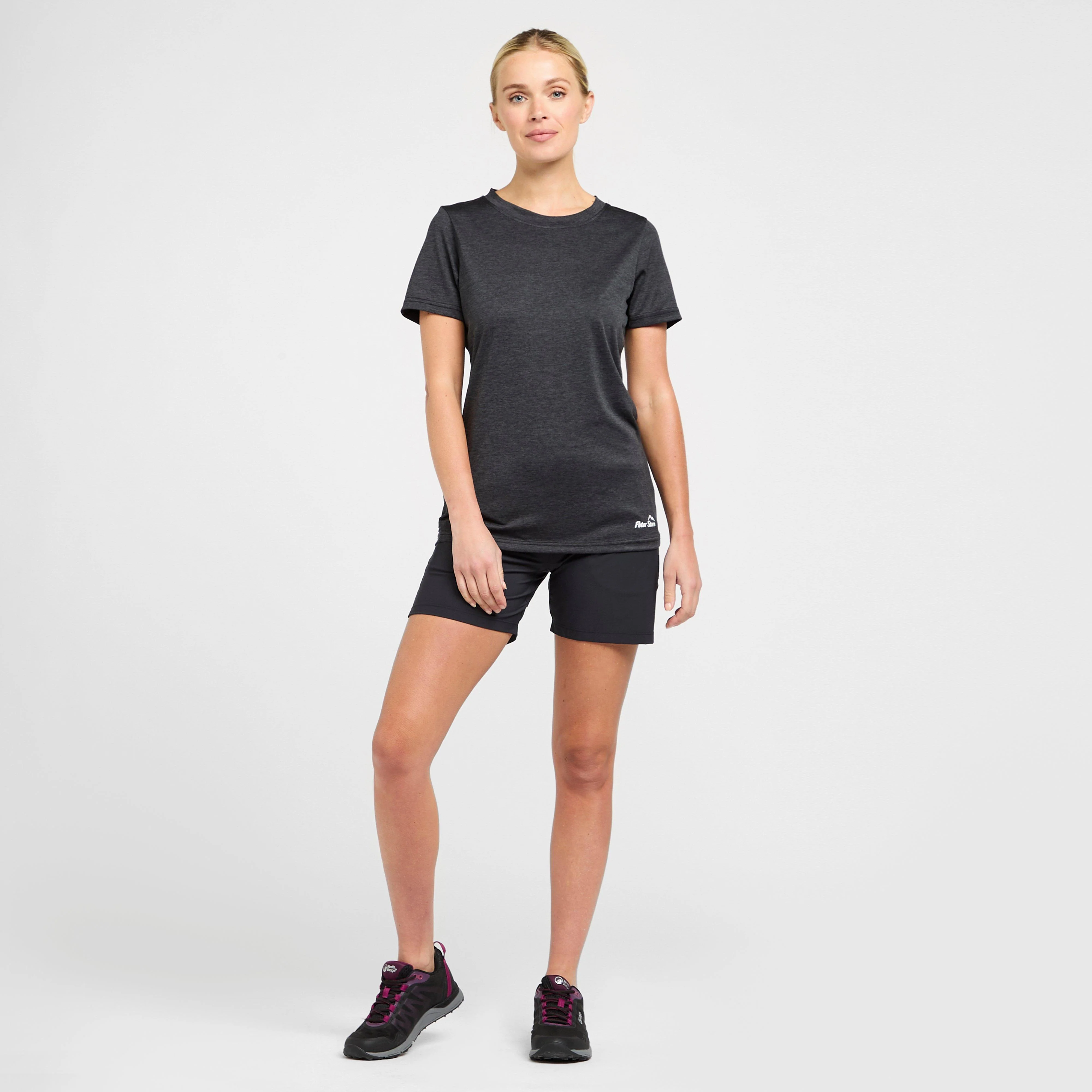 Womens Active Short Sleeve T-Shirt Black - Image 3