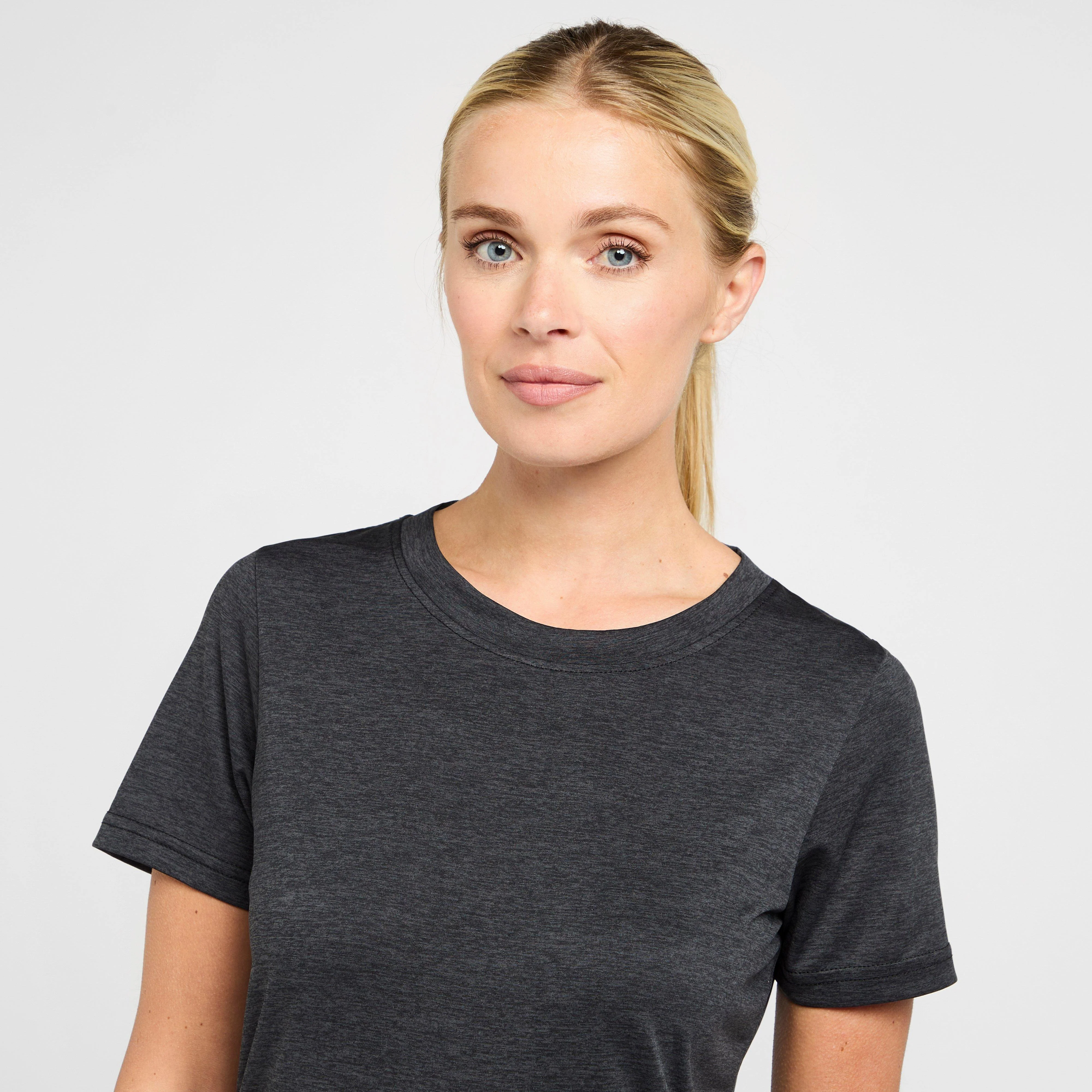Womens Active Short Sleeve T-Shirt Black - Image 4