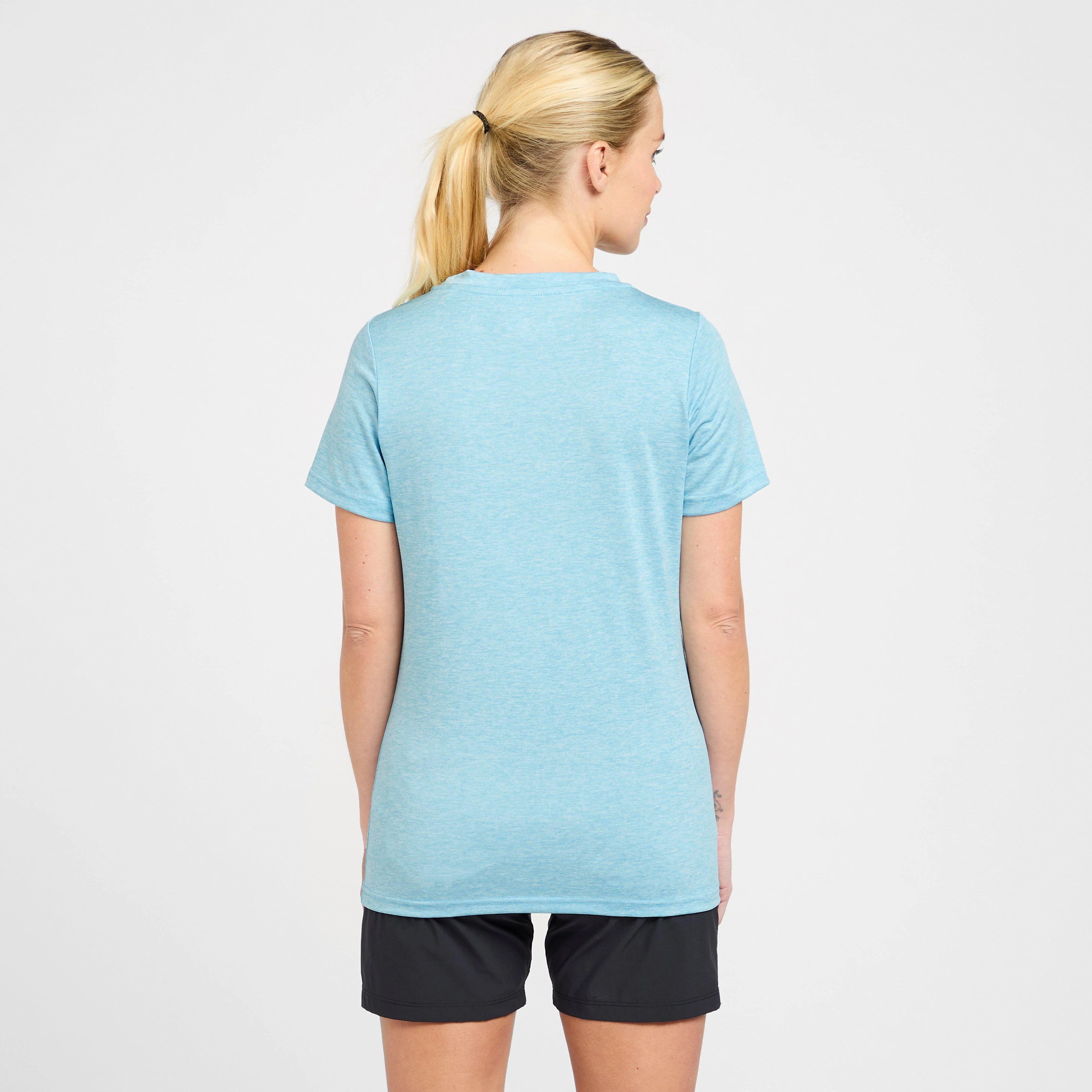 Womens Active Short Sleeve T-Shirt Blue - Image 2