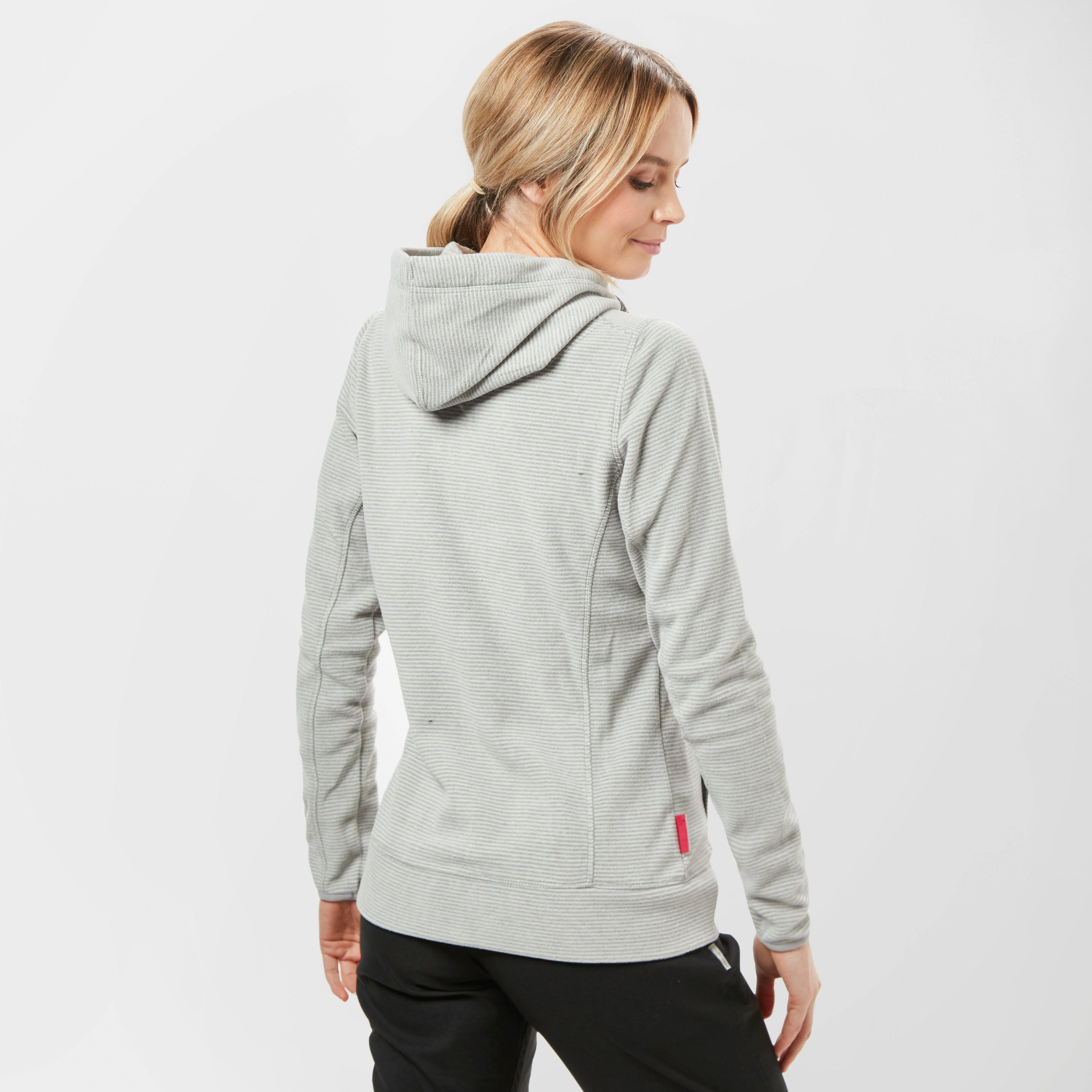 Women's Full Zip Striped Micro Fleece Jacket - Image 2