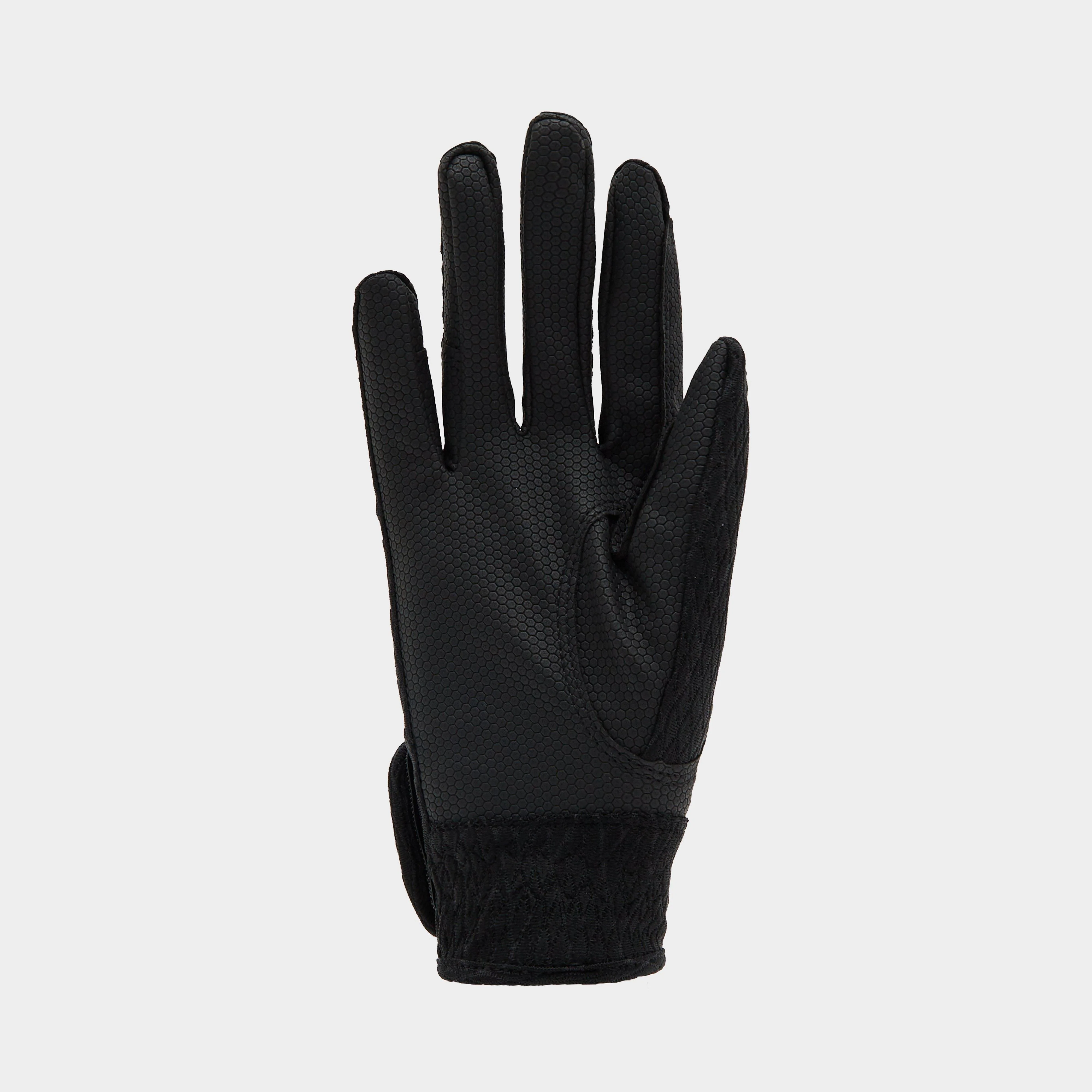Adult Silicone Riding Gloves Black - Image 2
