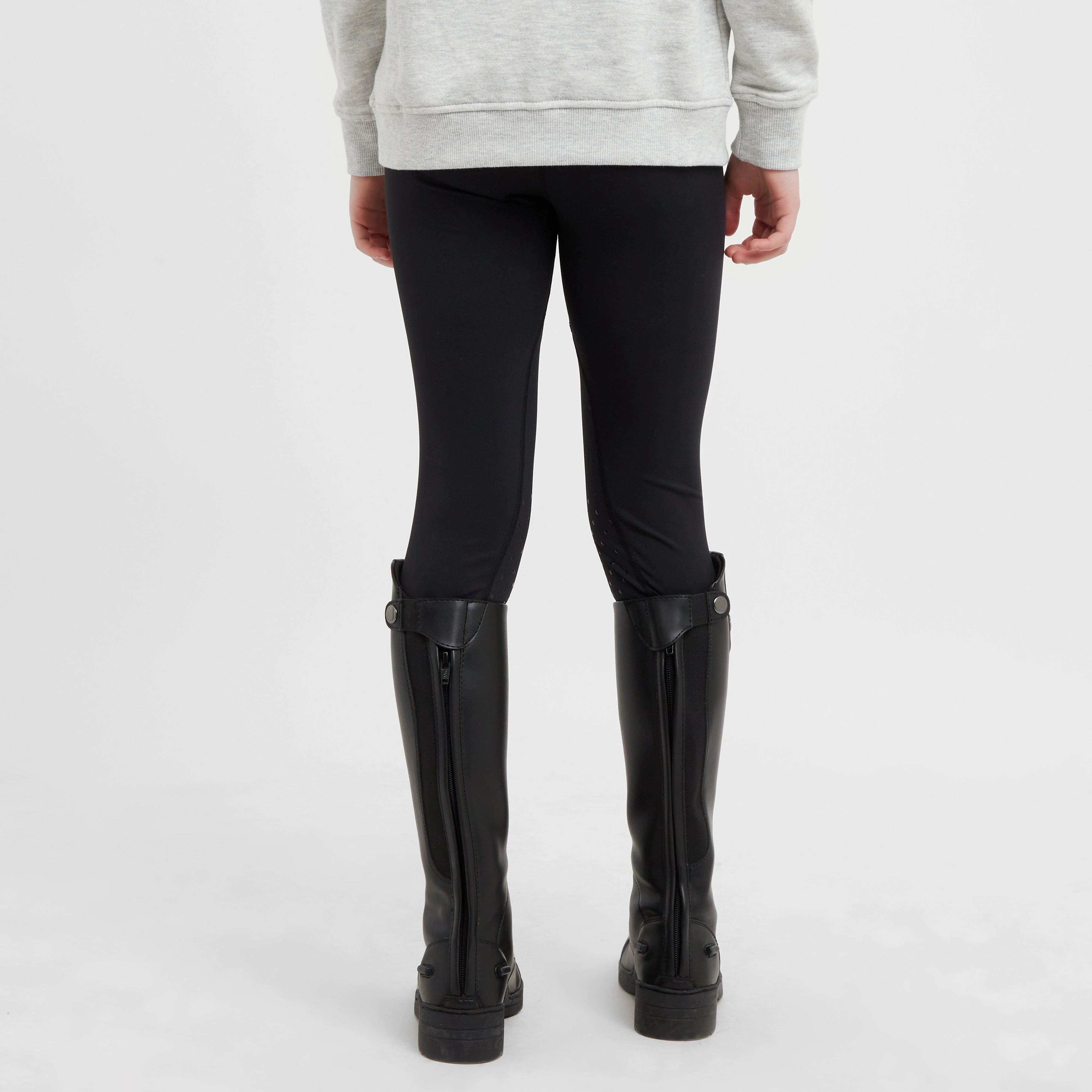 Kids’ Ivy Knee Patch Tights Black - Image 2