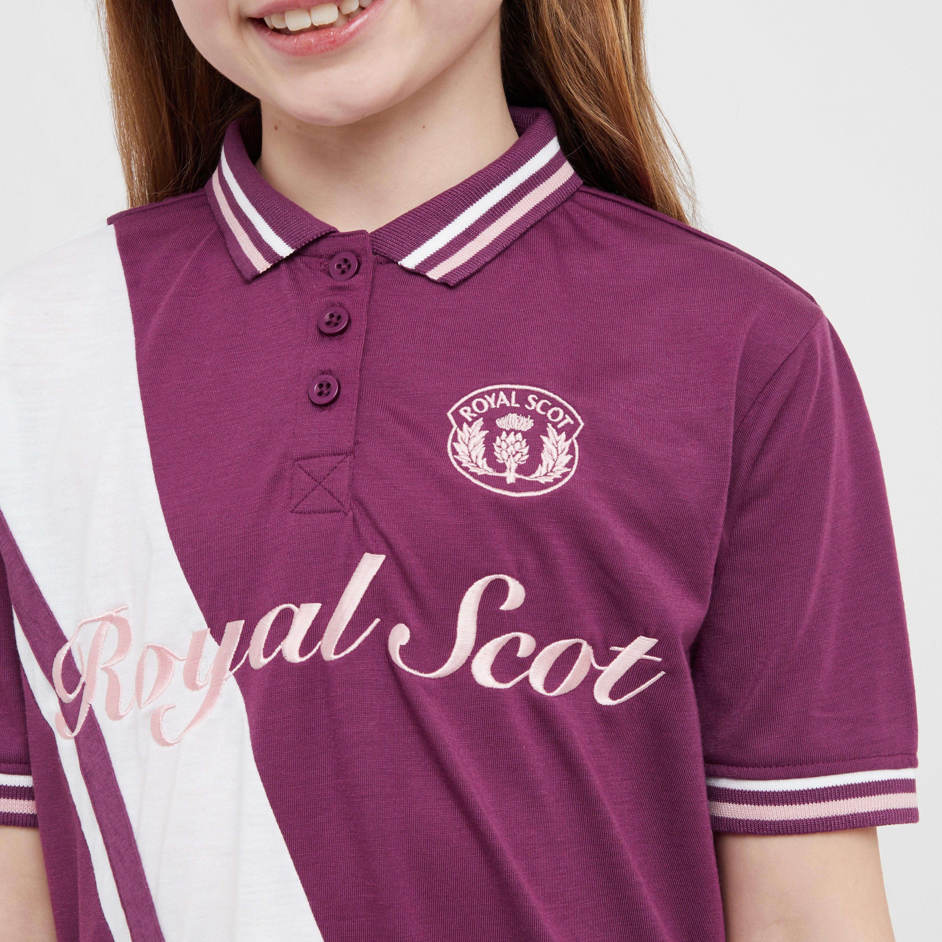 Kids’ Nora Team Polo Top Amaranth - Image 4