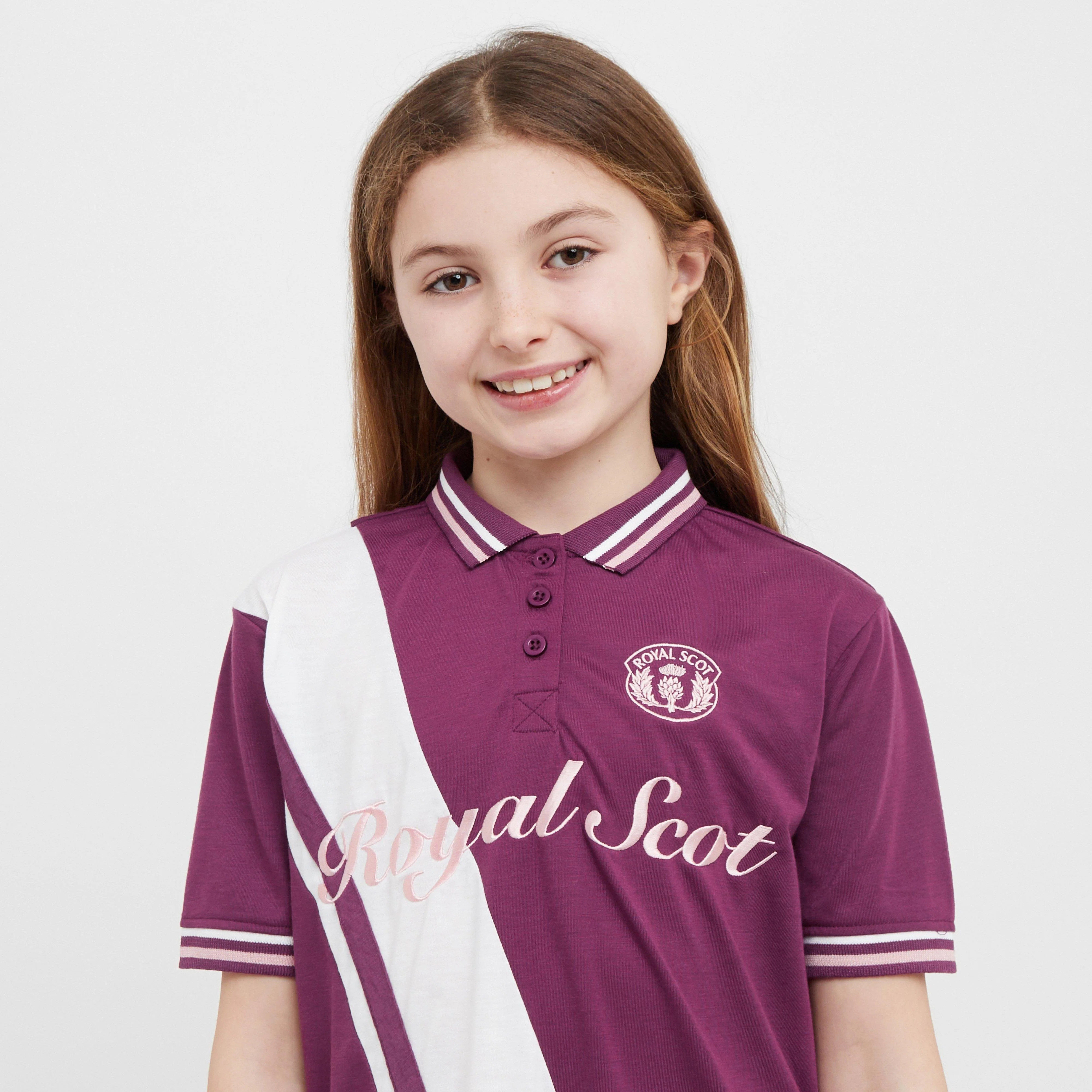 Kids’ Nora Team Polo Top Amaranth - Image 5