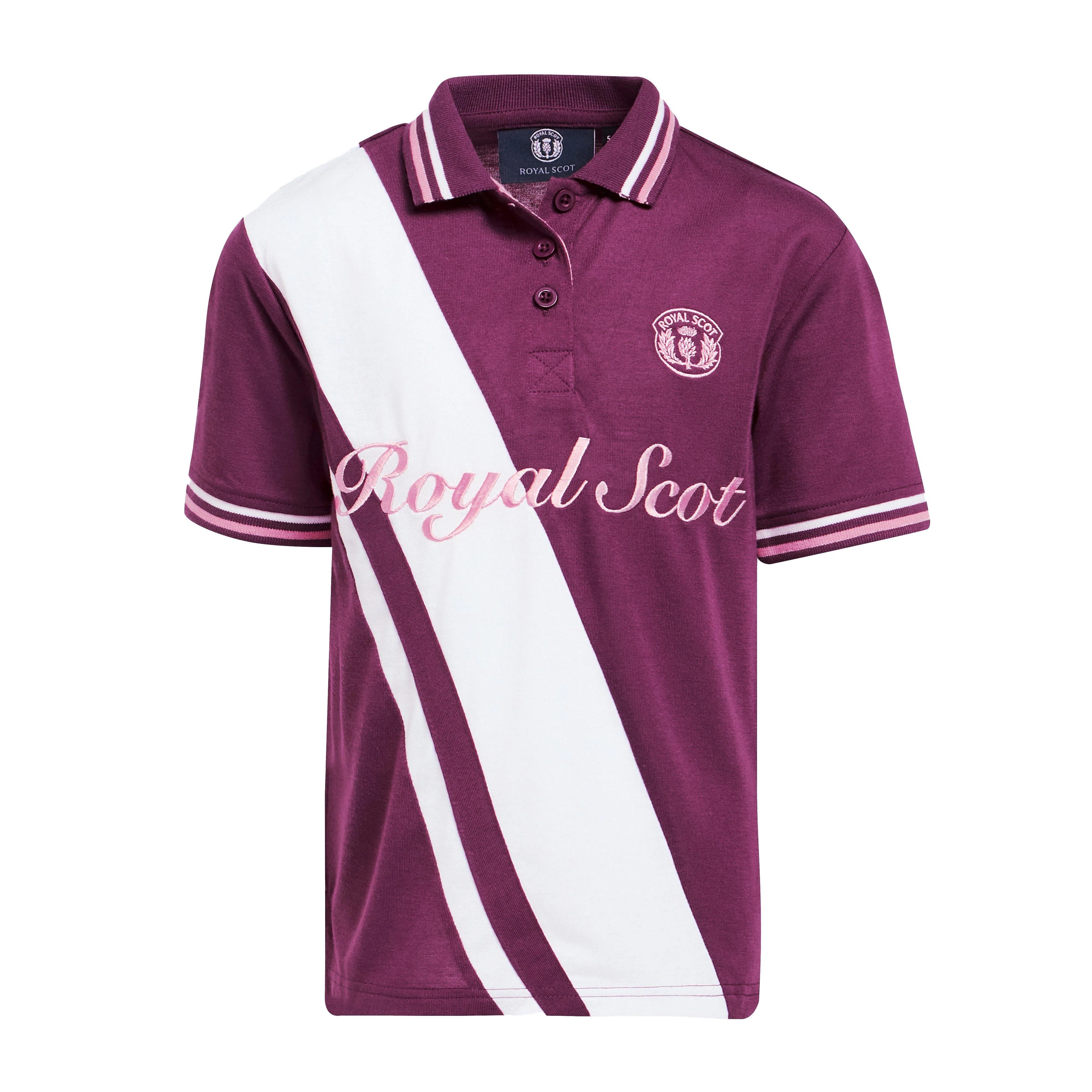 Kids’ Nora Team Polo Top Amaranth - Image 6