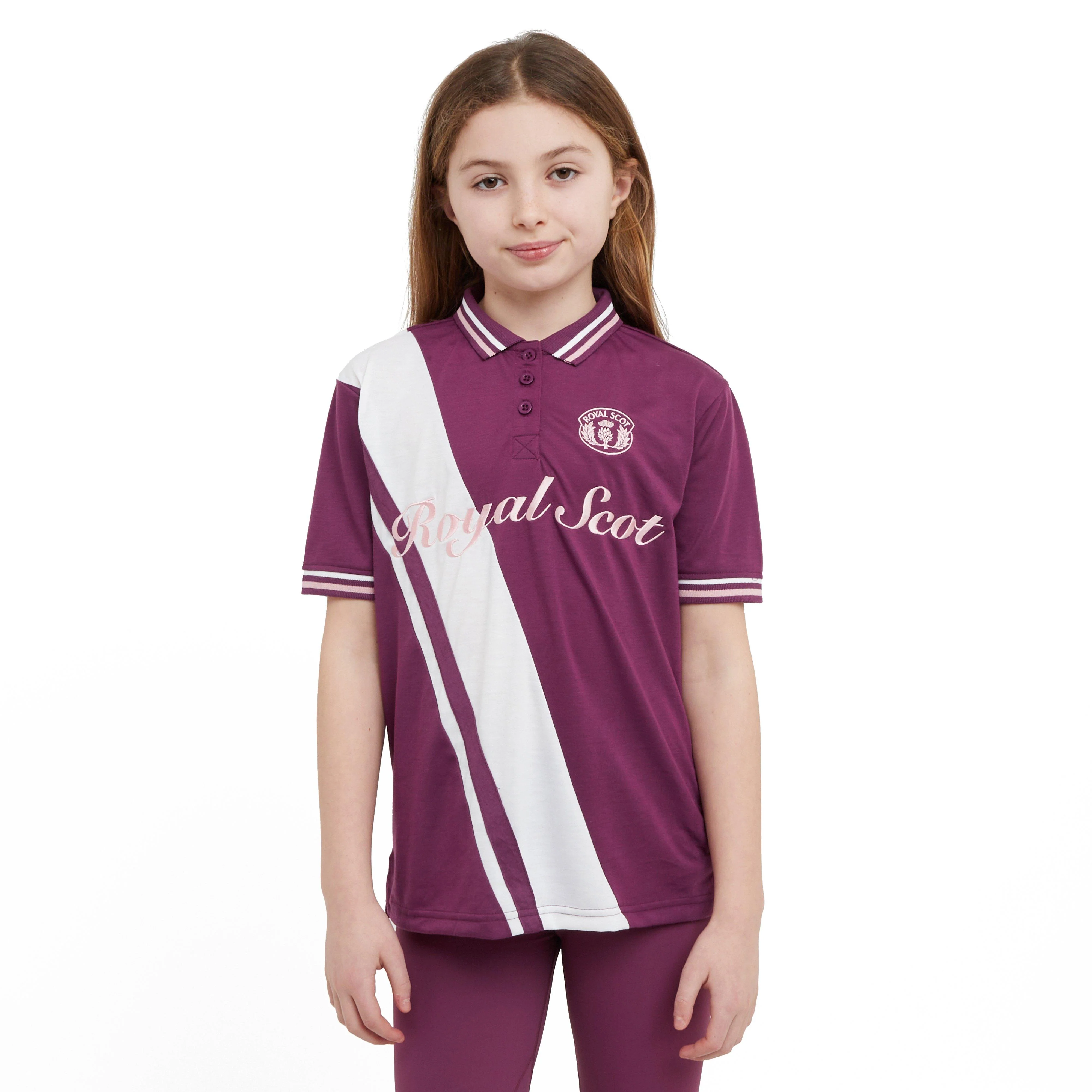 Kids’ Nora Team Polo Top Amaranth - Image 7