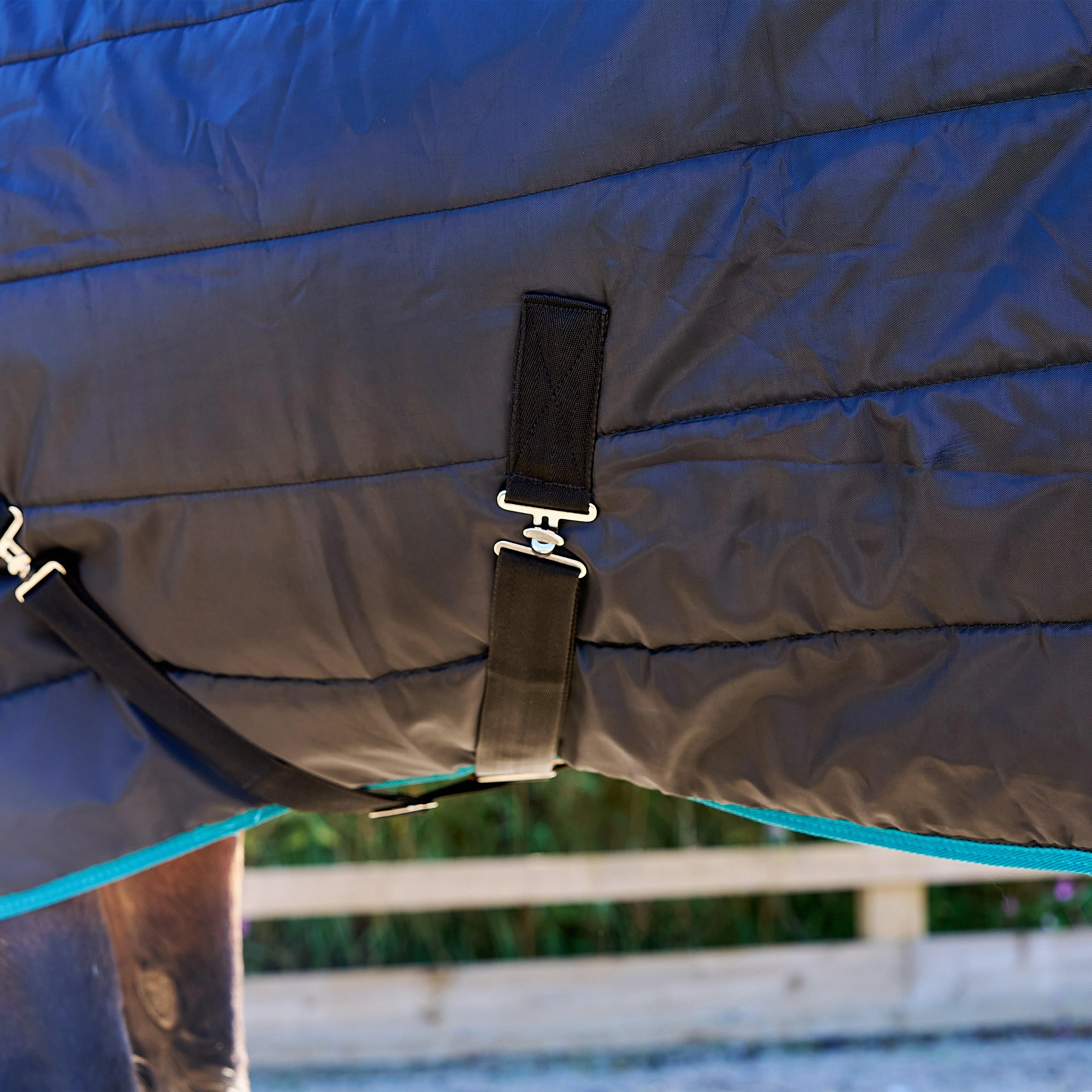 Original 250g Medium Detach-A-Neck Stable Rug Black/Ocean - Image 20