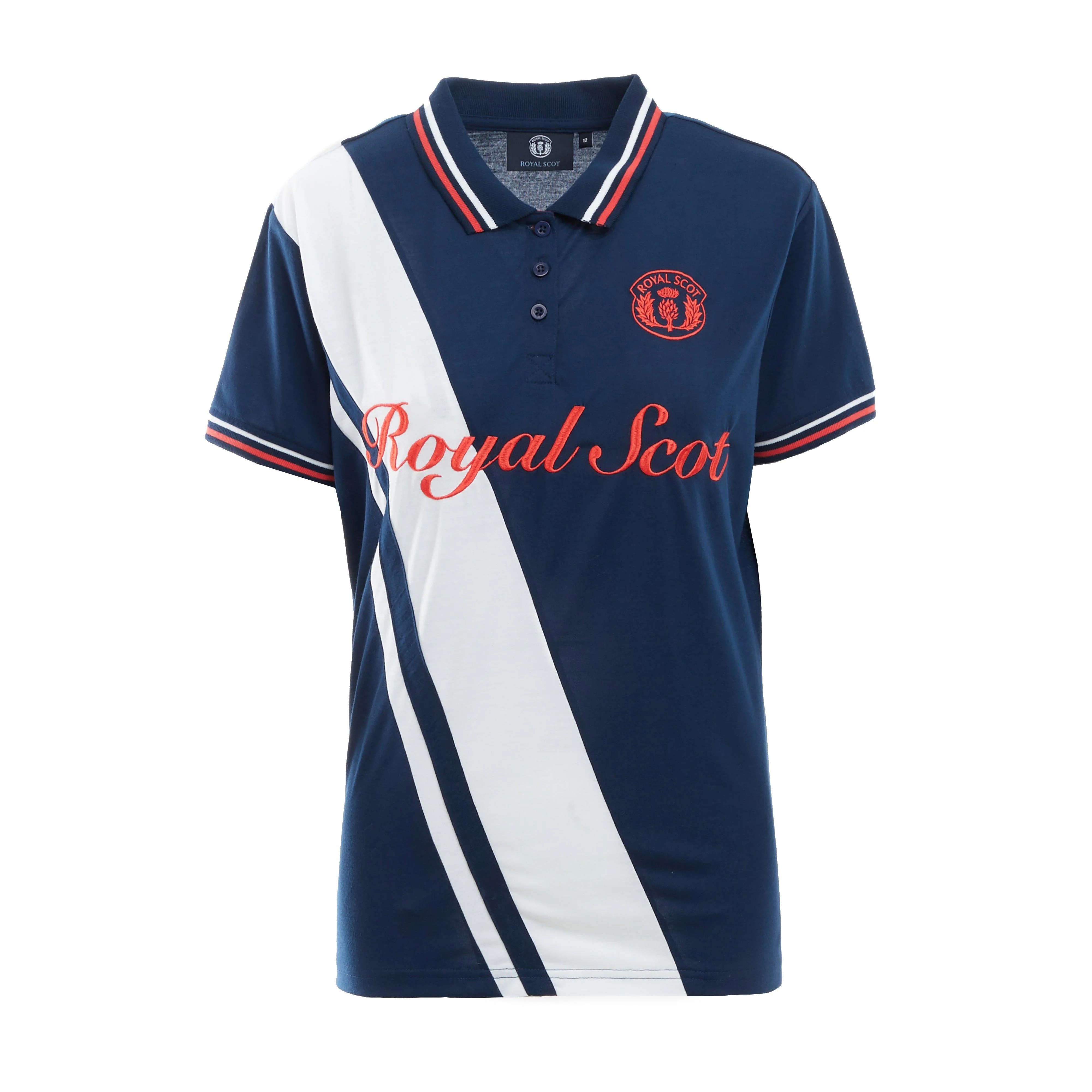 Women's Evelyn Team Polo Top Navy - Image 6