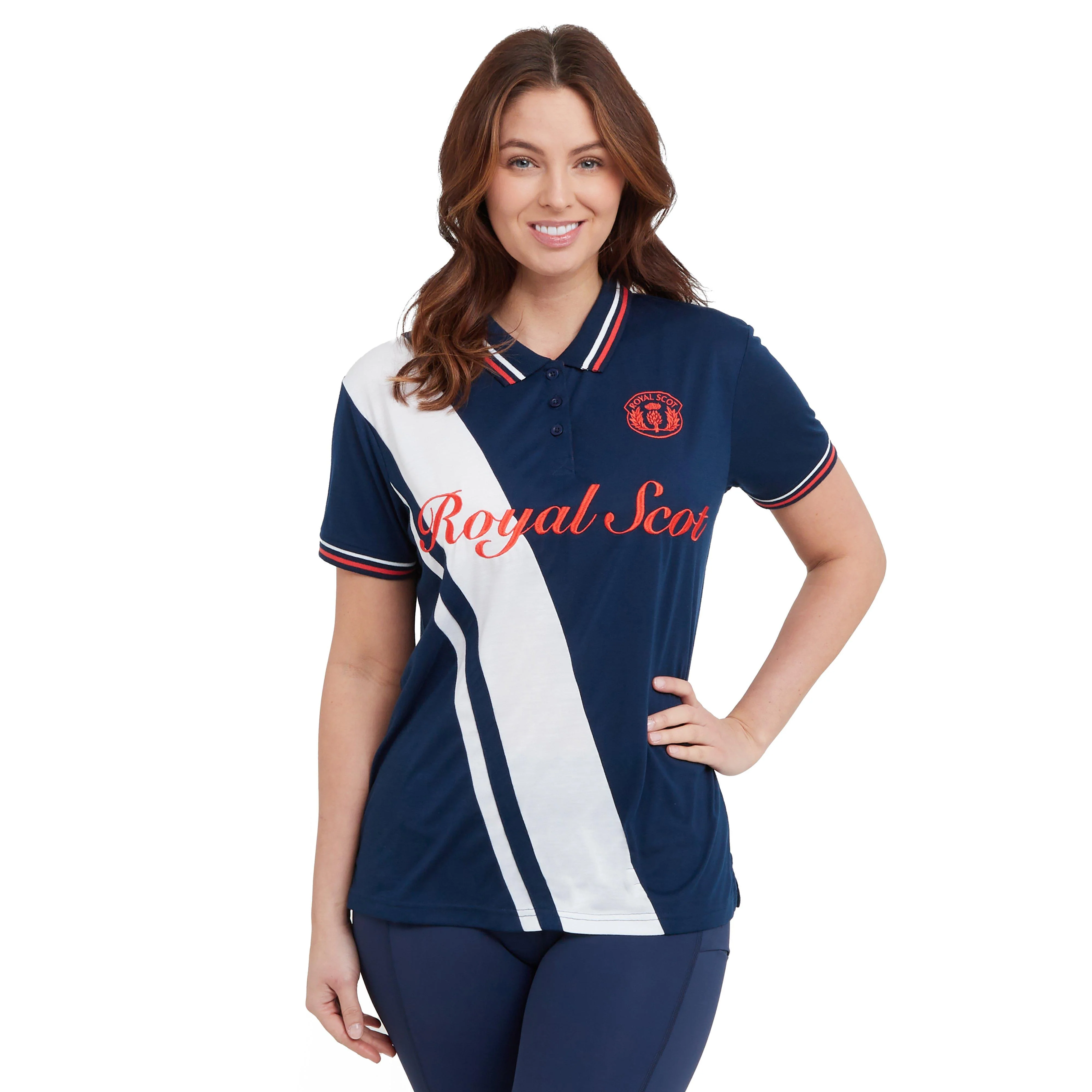 Women's Evelyn Team Polo Top Navy - Image 7