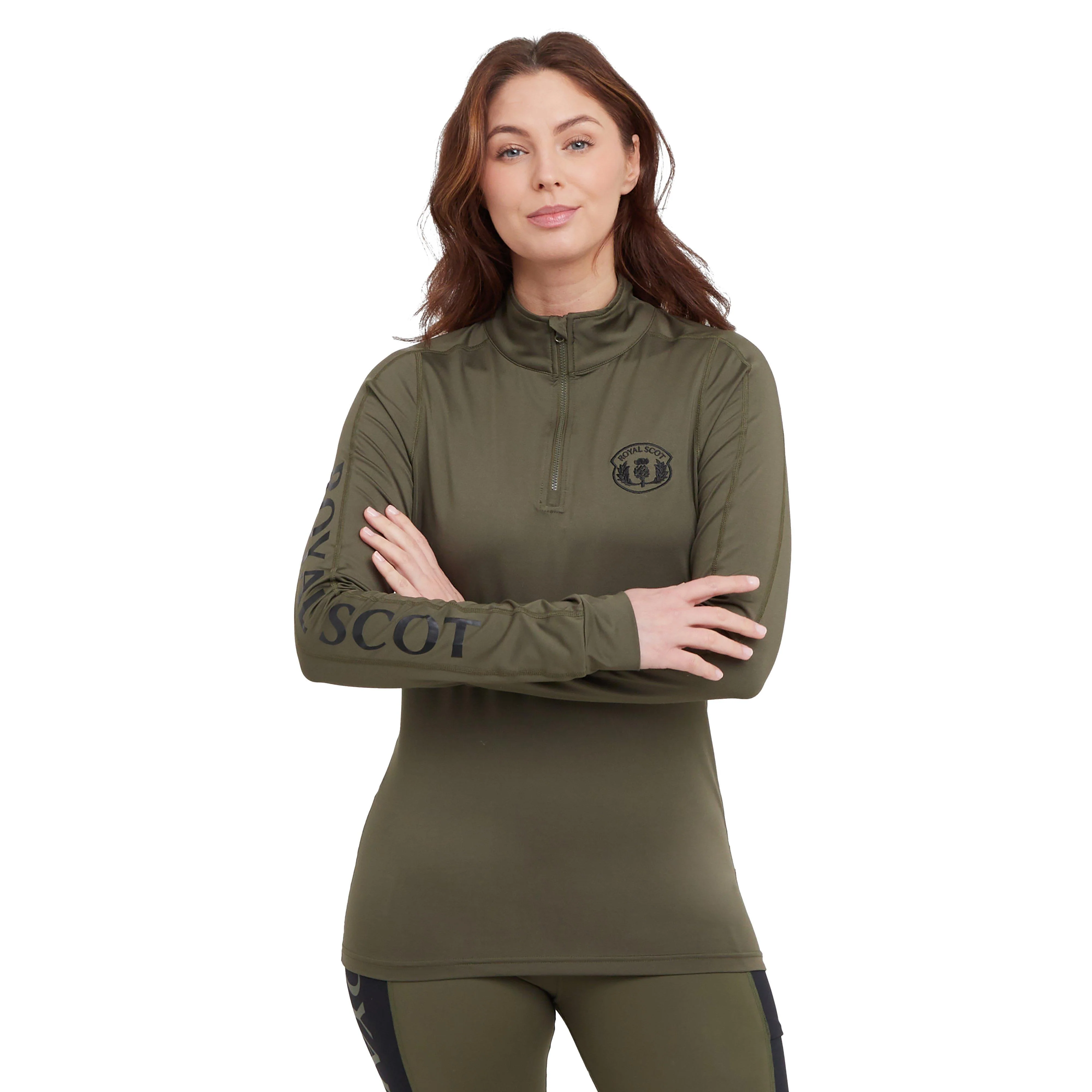 Women's Gracie Long Sleeve Baselayer Top Khaki - Image 9