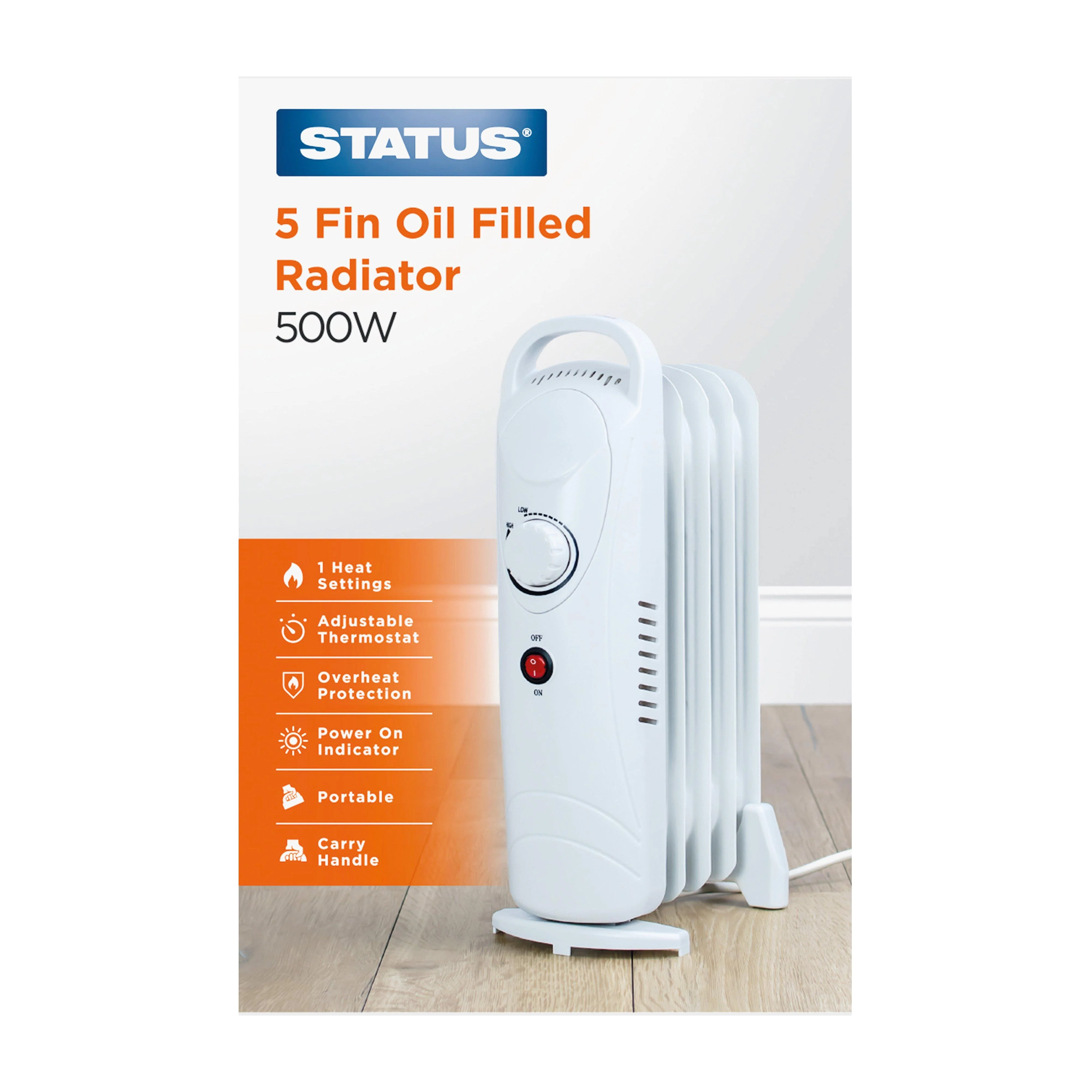 500W Oil Filled Radiator - Image 6