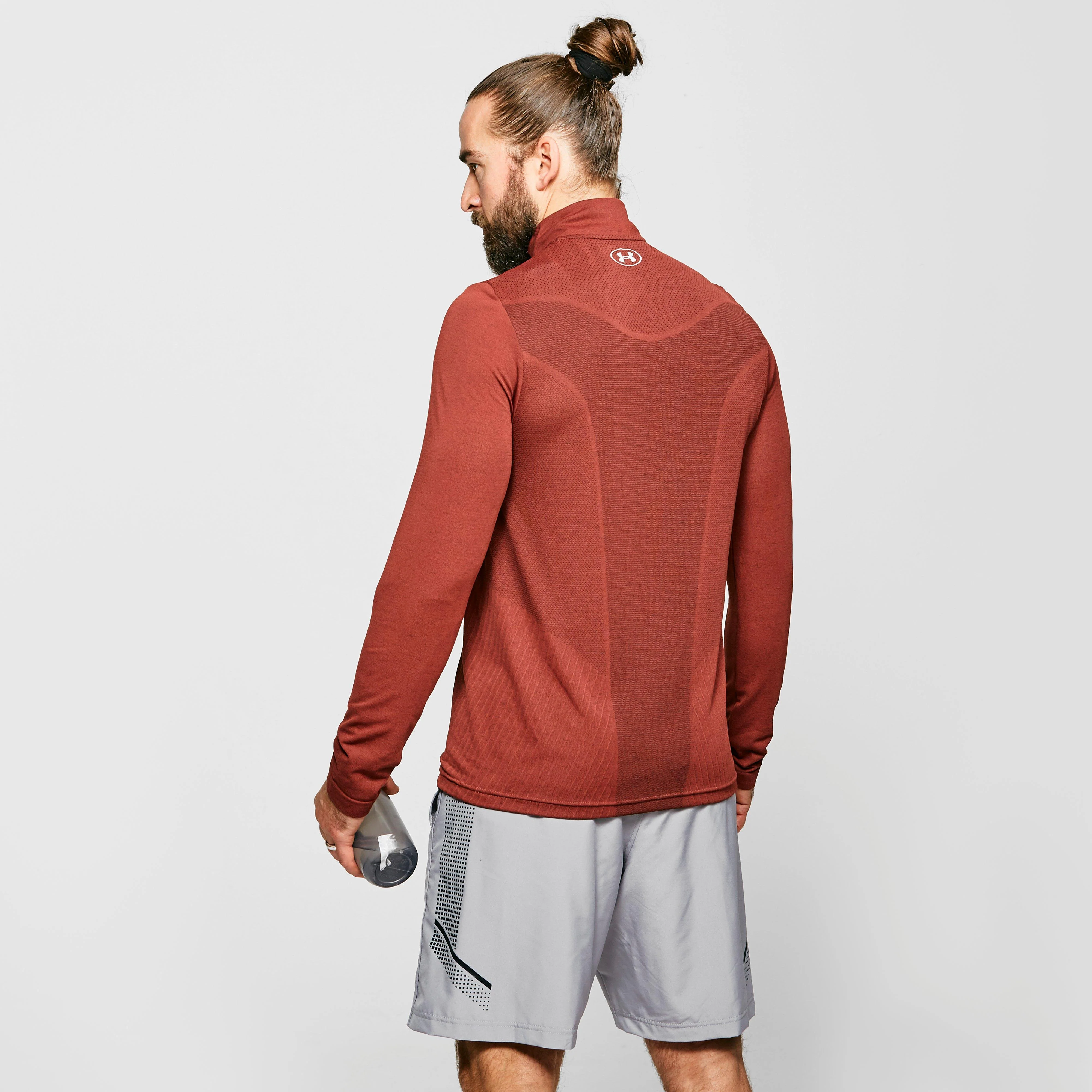 Men's UA Seamless Long Sleeve Zip Tee - Image 2
