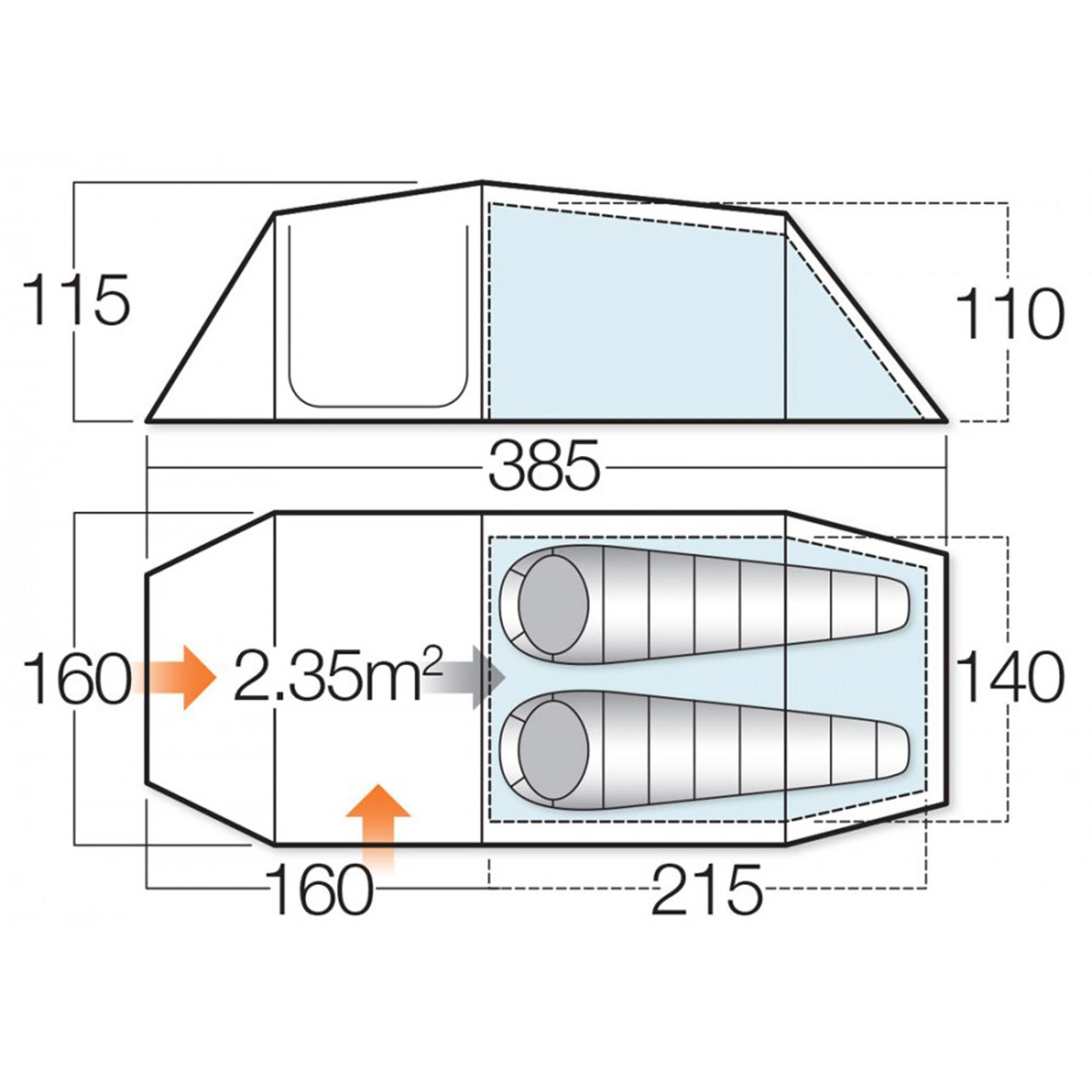 Ark 200 Plus 2 Person Tent - Image 2