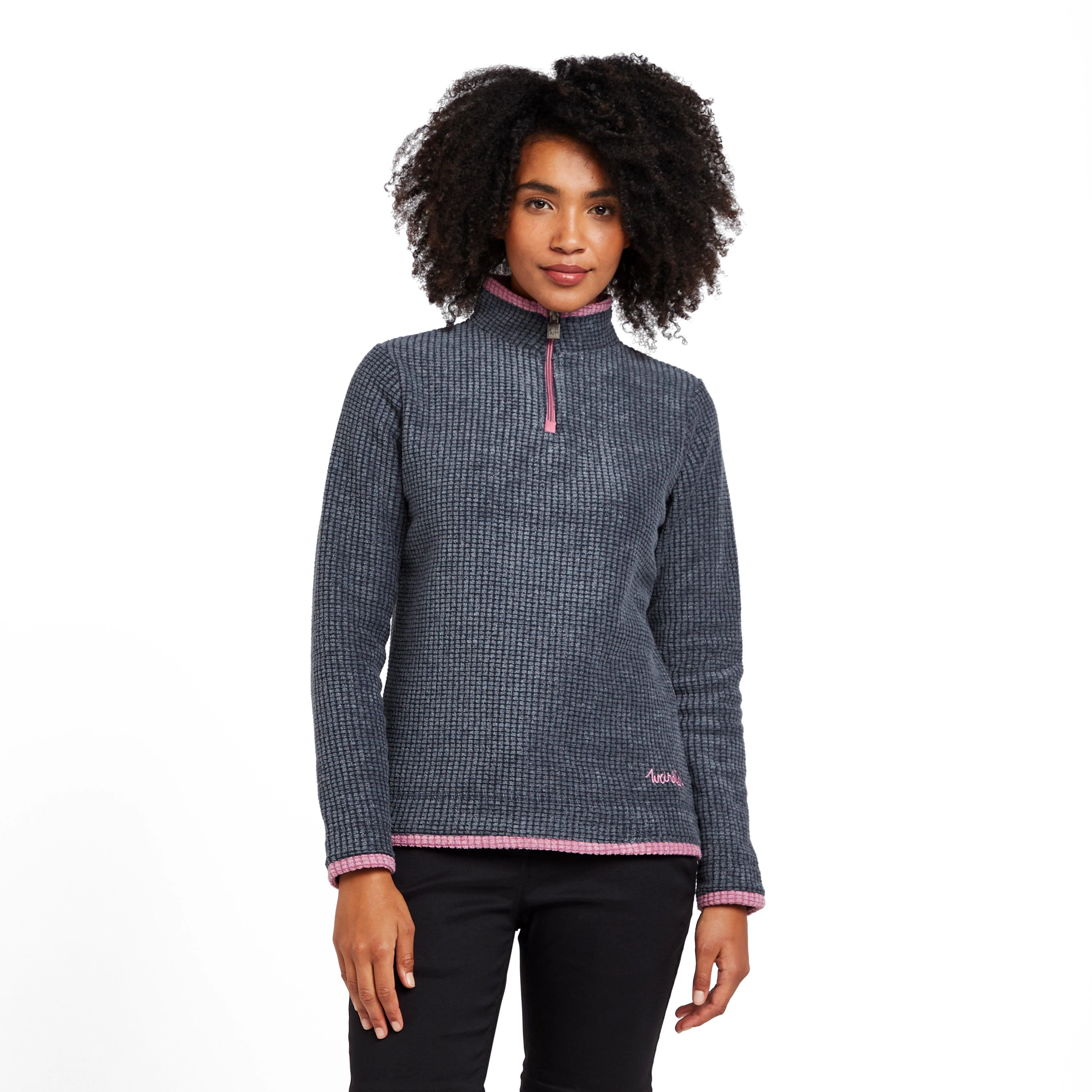 Women's Lynda Grid Half Zip Grid Fleece - Image 8