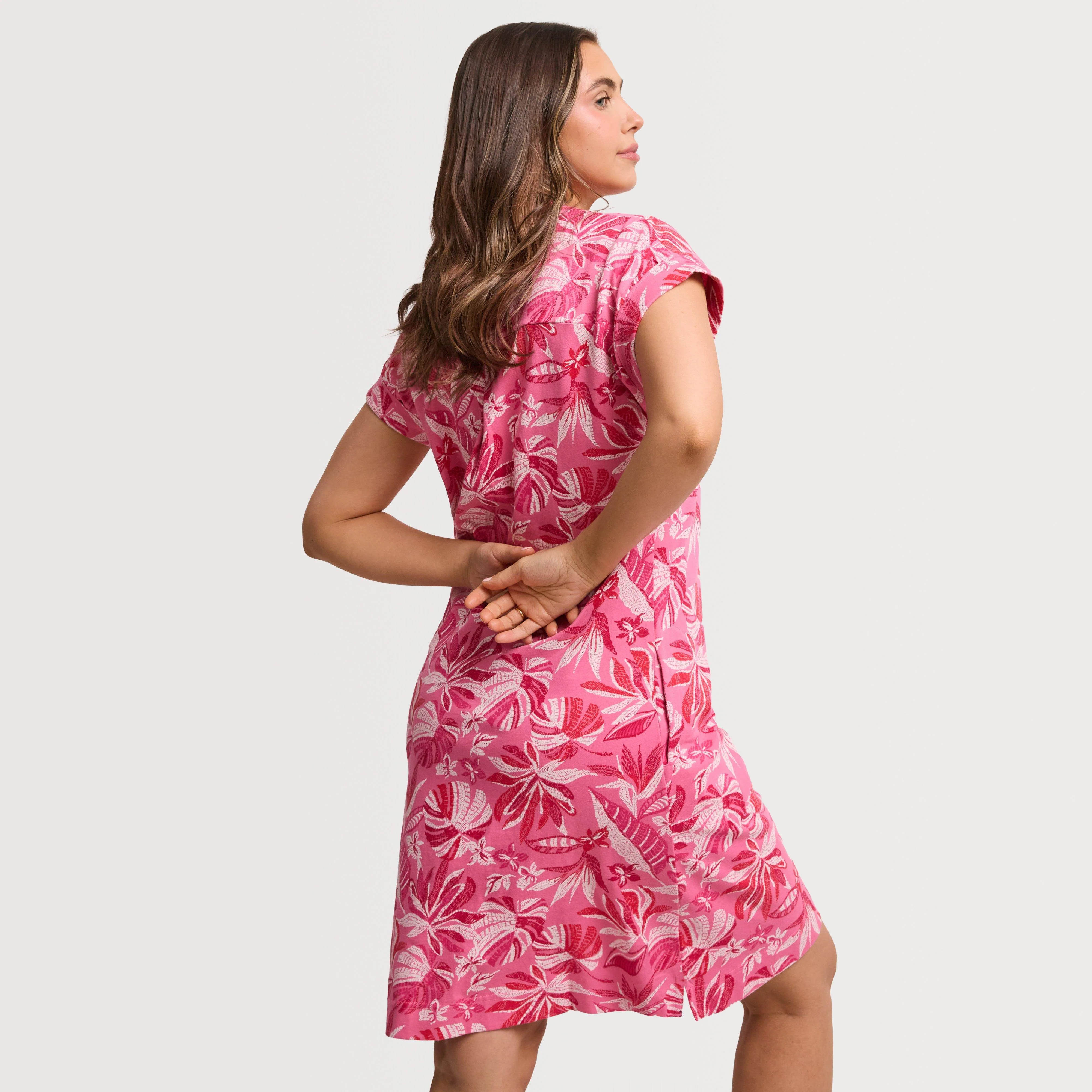 Women's Suffolks Cotton Printed Jersey Dress - Image 4