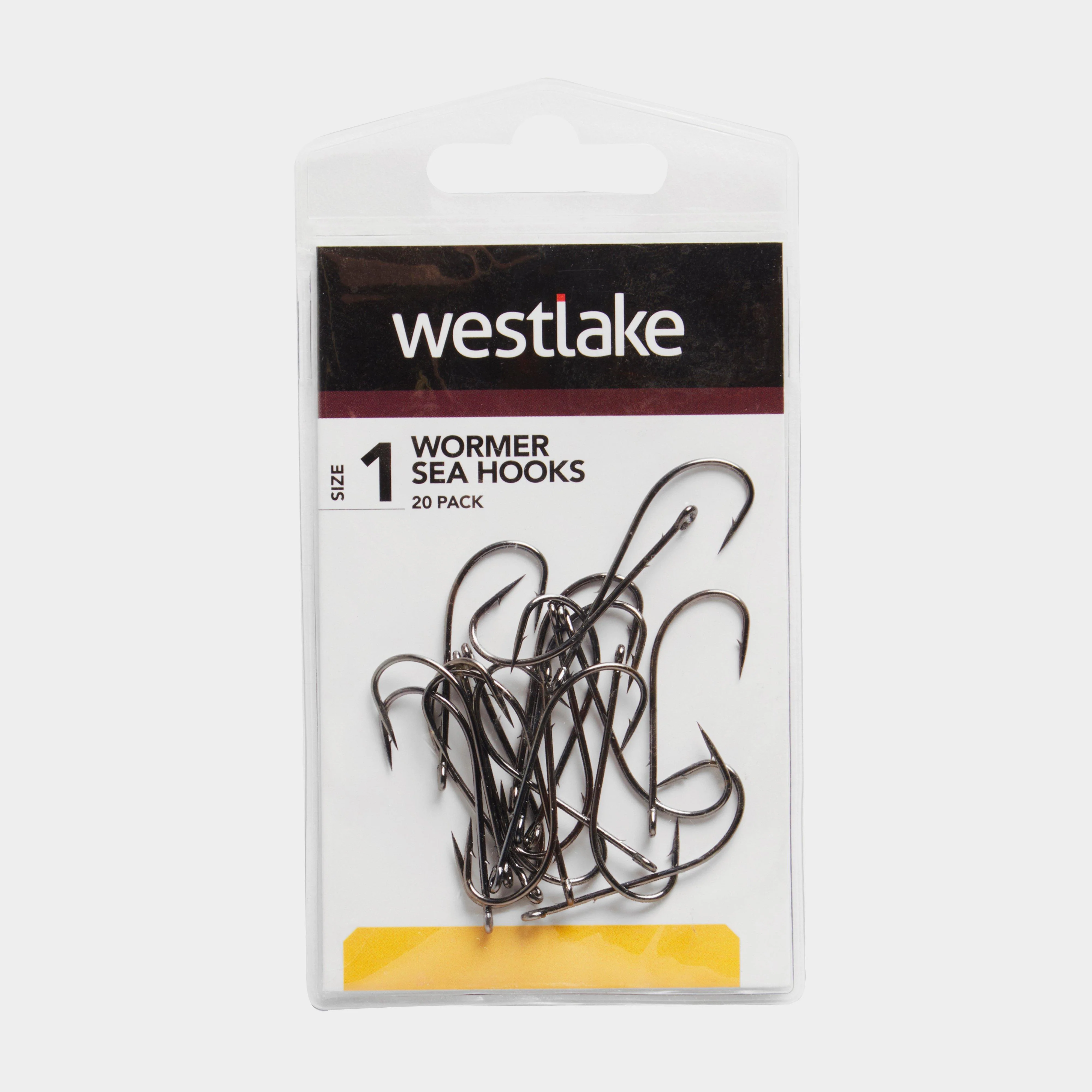 20Pk Worm Hooks Sz 1