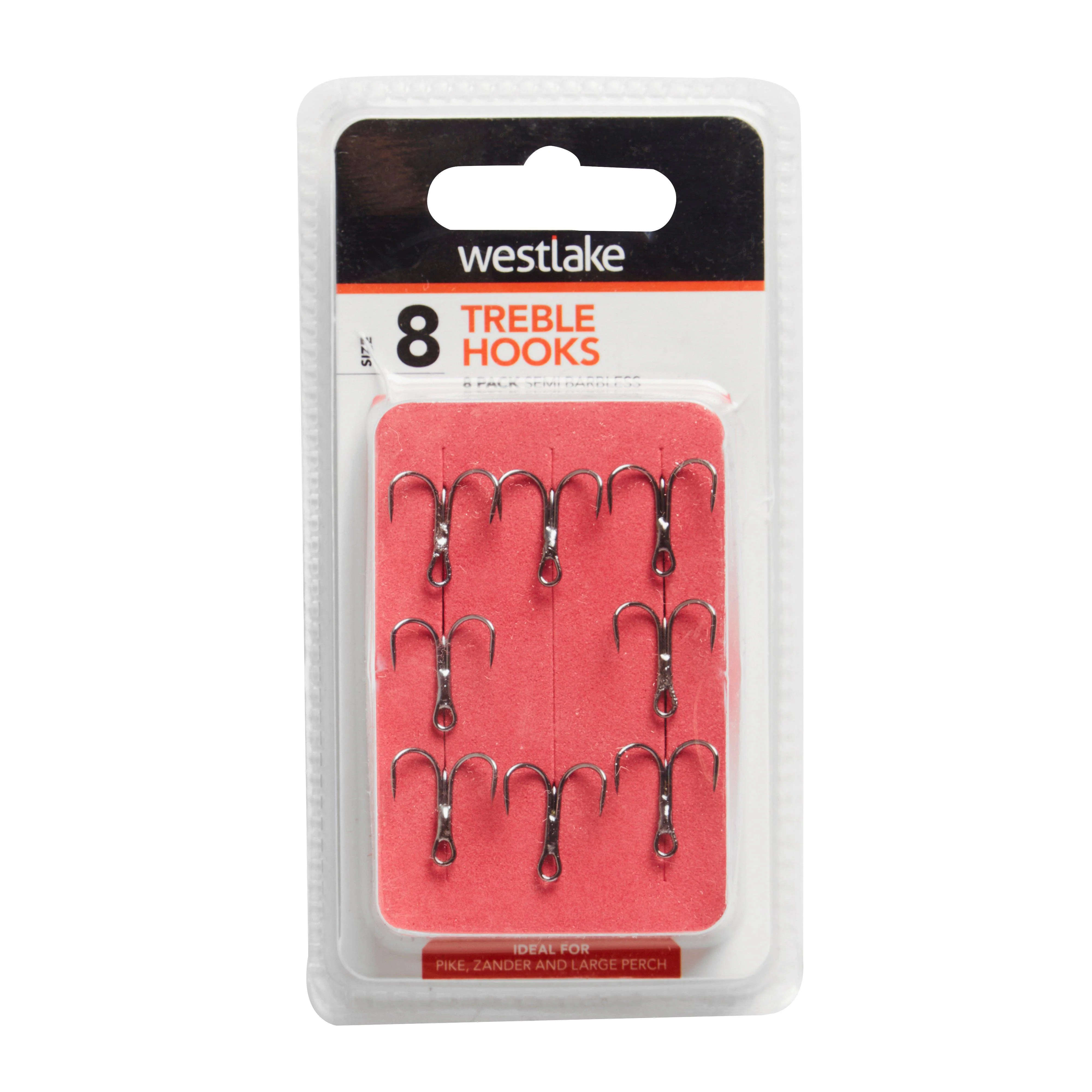 Semi-Barbed Treble Hooks (Size 8) - Image 2