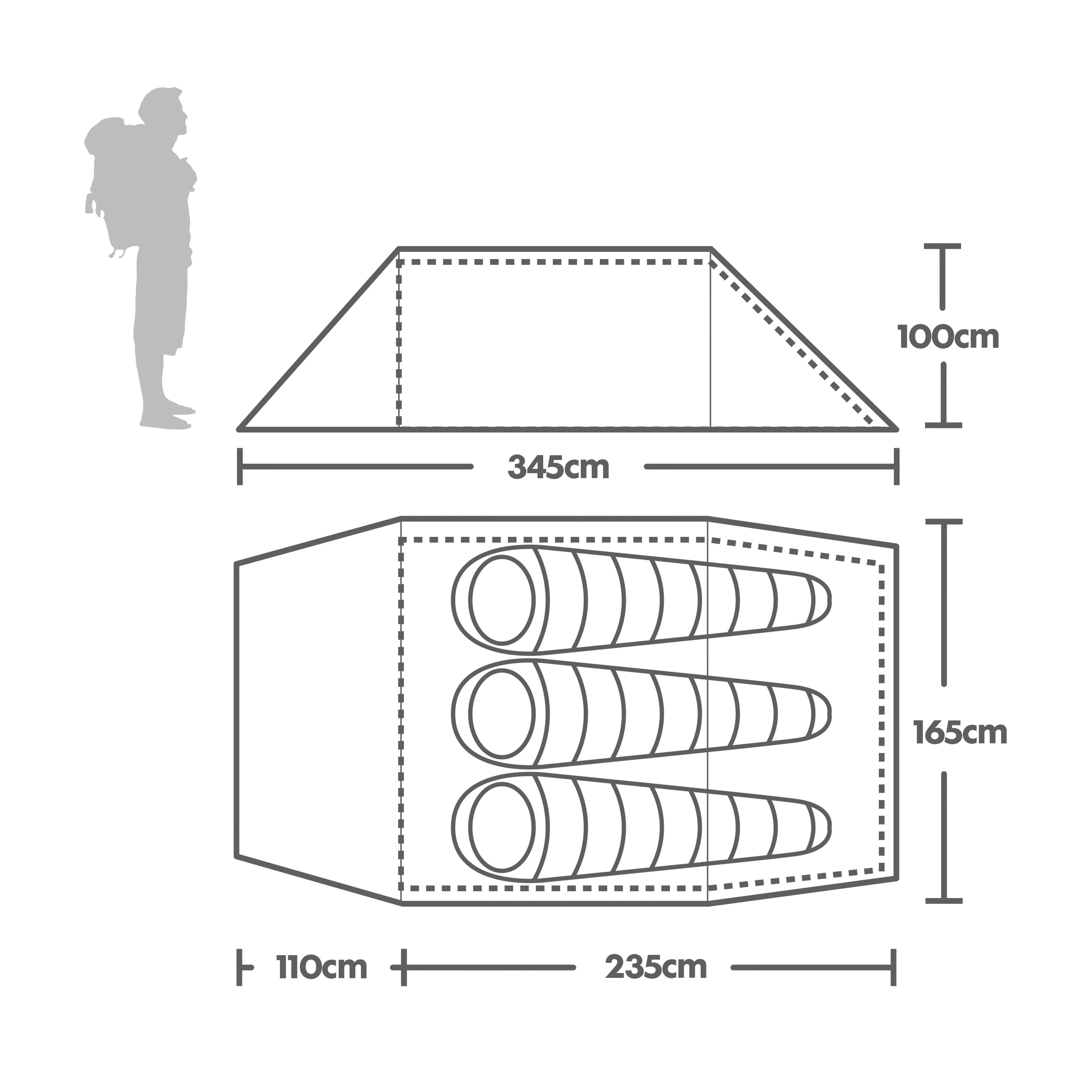Hoolie Compact 3 Tent - Image 2